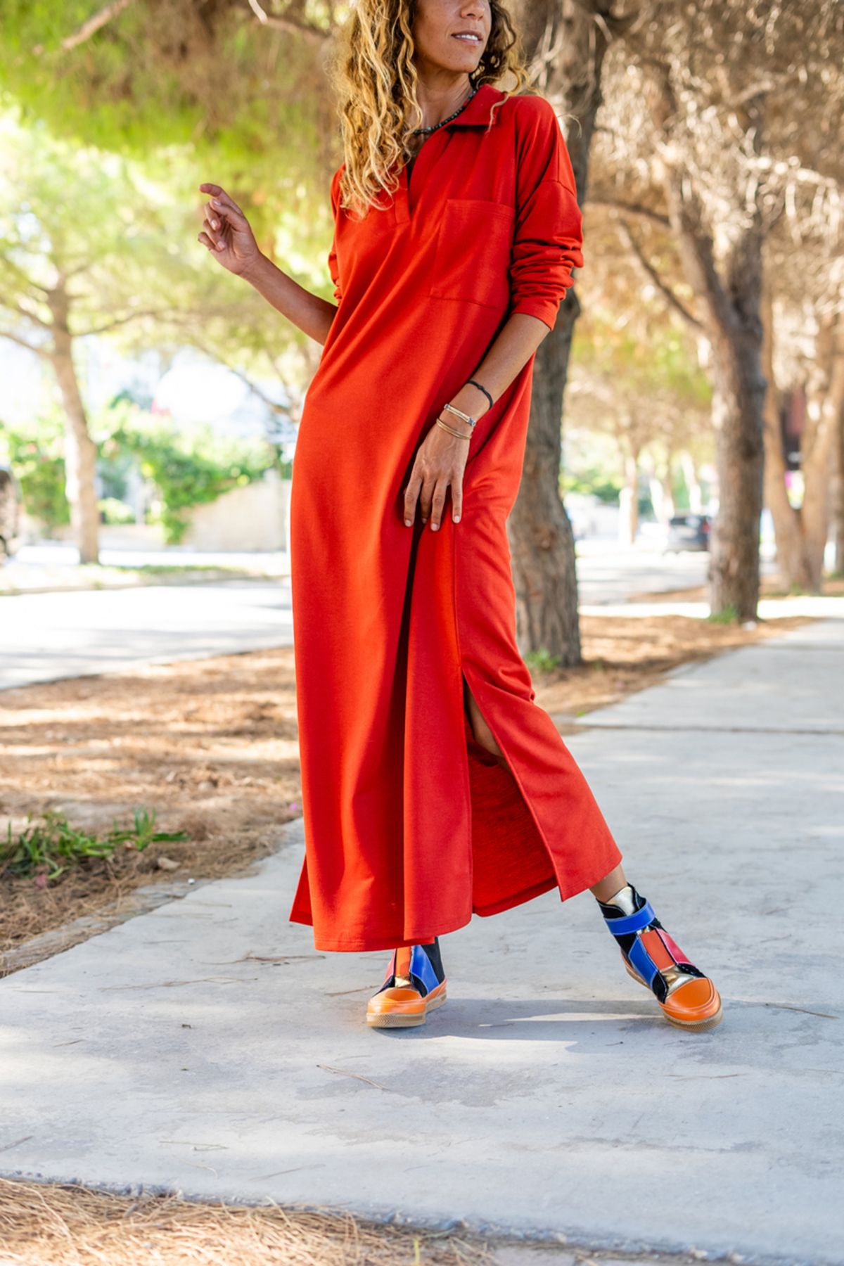Coral maxi dress 2025 casual