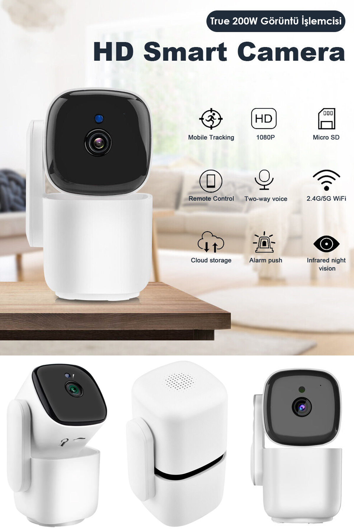 TECHNOMEN 1080p 5G Wifi Ses Çıkış Güvenlik Kamerası Bebek Monitörü IR Kamera İp Kamera Gece Görüşlü Kızılötesi fotoğrafı 4 (önizleme)