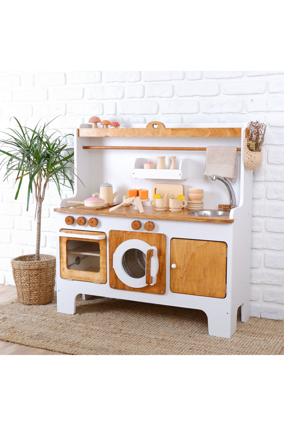 Anne ve Tasar m Ah ap Montessori Oyun Mutfa The World s Best Wooden Play Kitchen Kids Wood Store Brand Fiyat Yorumlar Trendyol