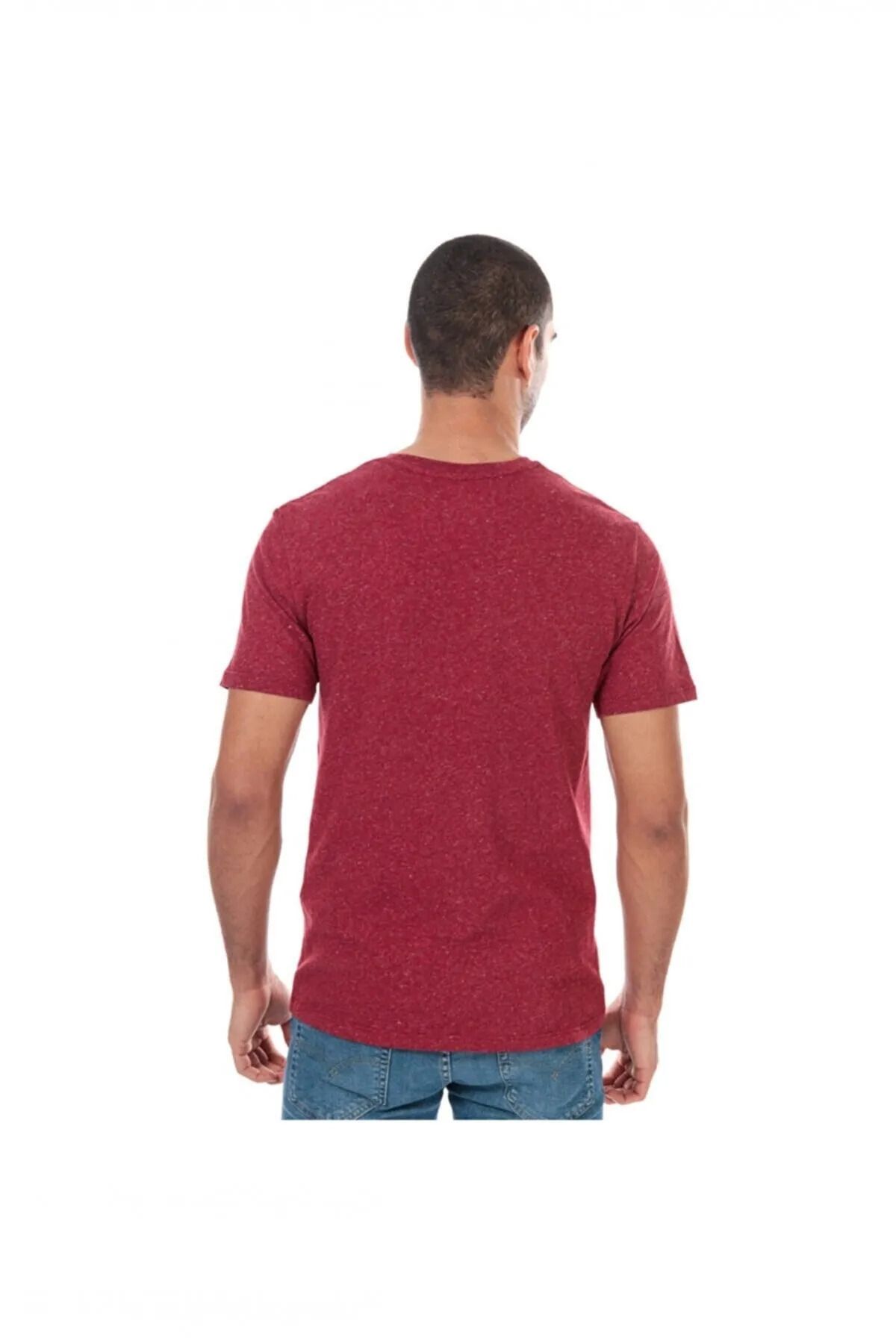 تی شرت قرمز مردانه دوچرخه پایه کلاسیک HM BORDEAUX BICICLE YAKA T SHRET Levi's