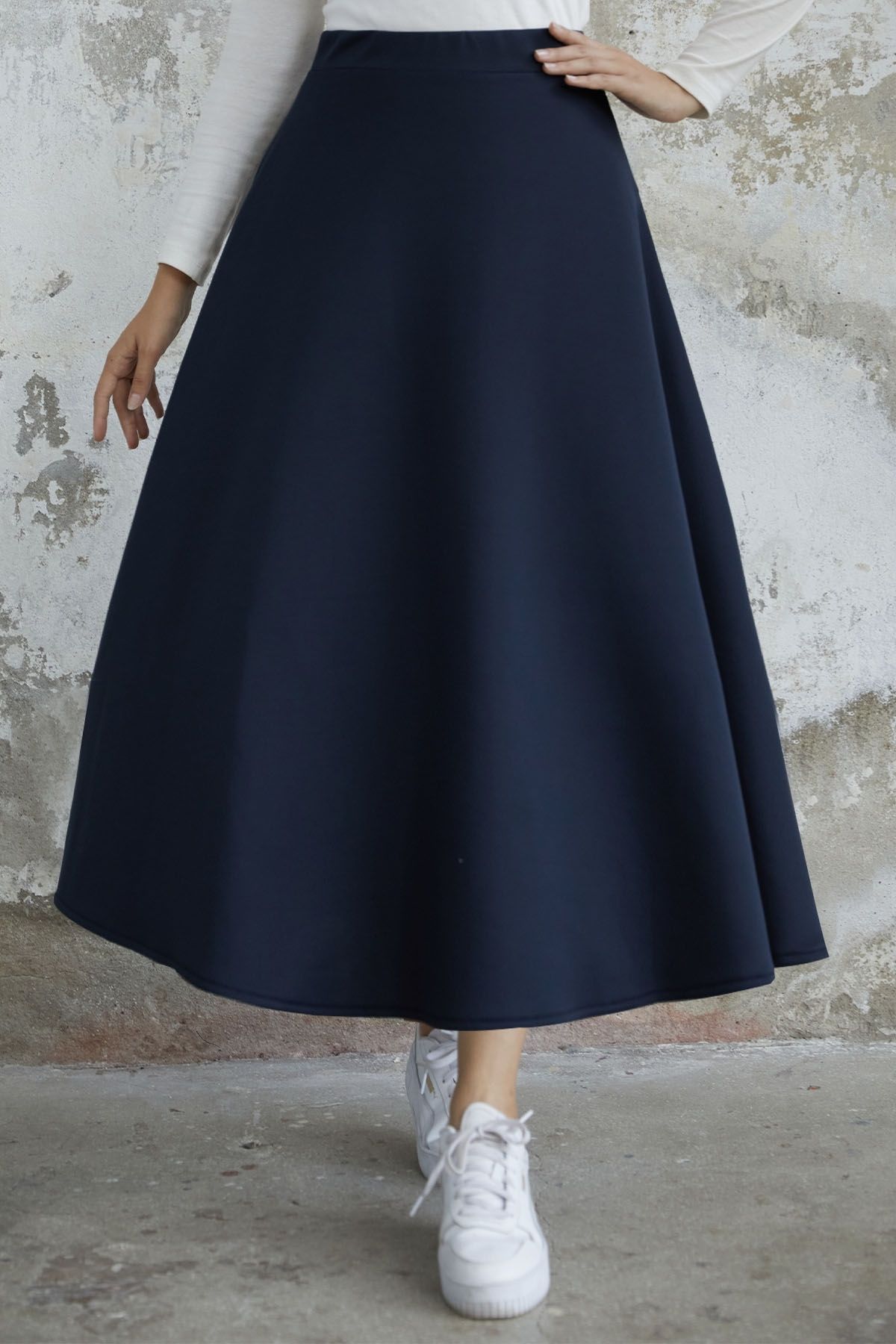 InStyle Scuba Skirt Navy Blue