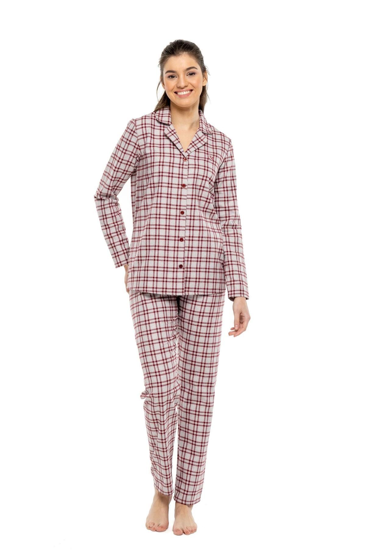 Mod Collection Women s Full Length Pajama Set 50 Cotton 50
