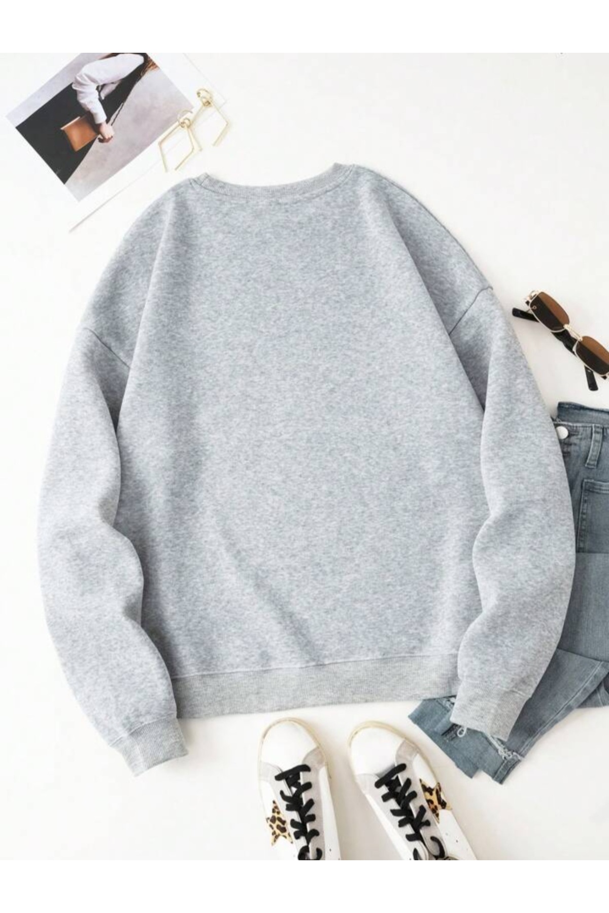 سویشرت پسرانه خاکستری Serays moda | 601 اورجینال - تصویر 2