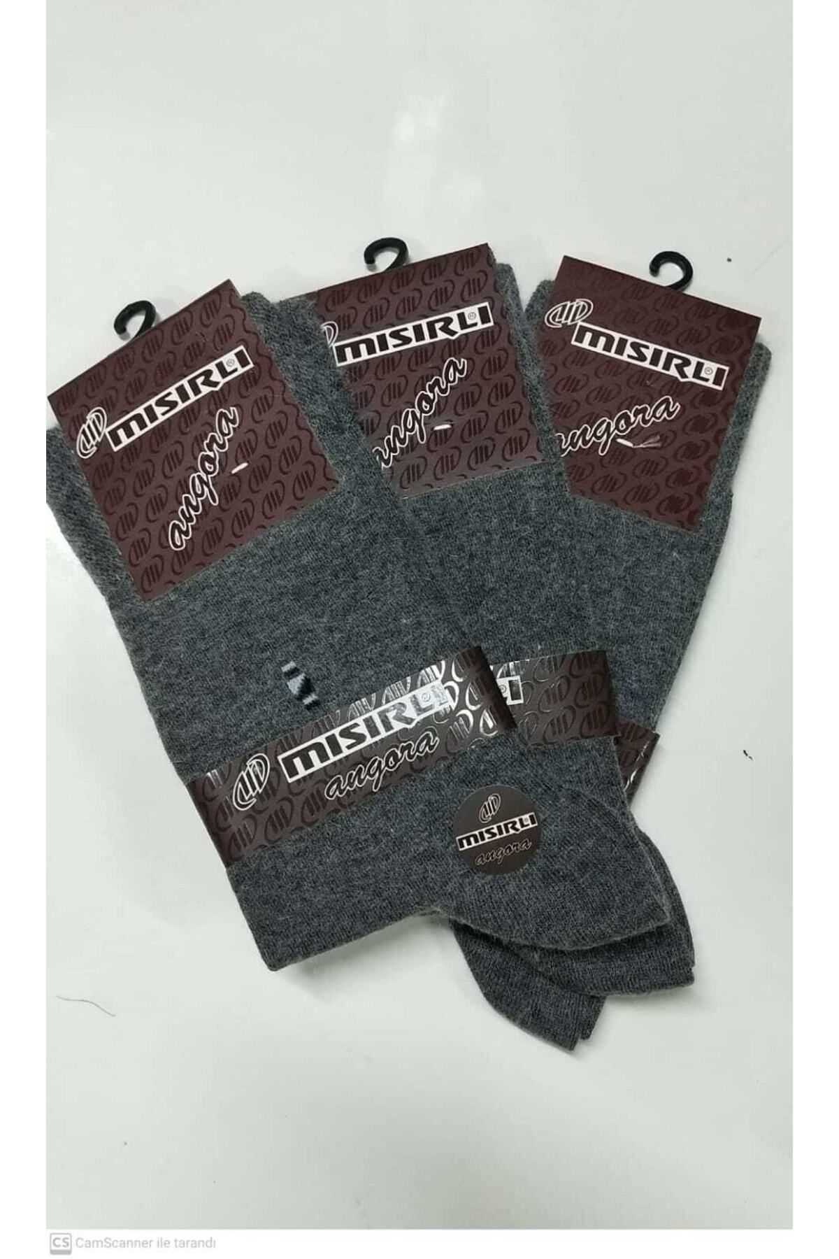 Angora Wool Thermal Socks - Grey