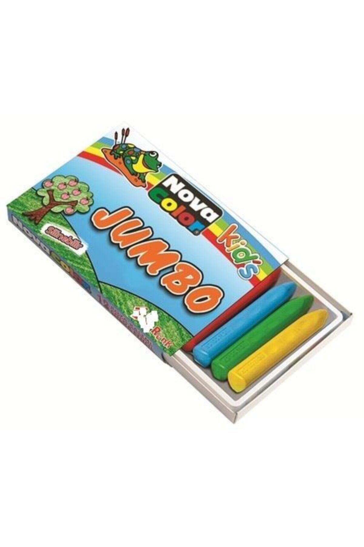 Nova Color Nc-2124 Silinebilir Mum Boya Jumbo Üçgen 12 Renk