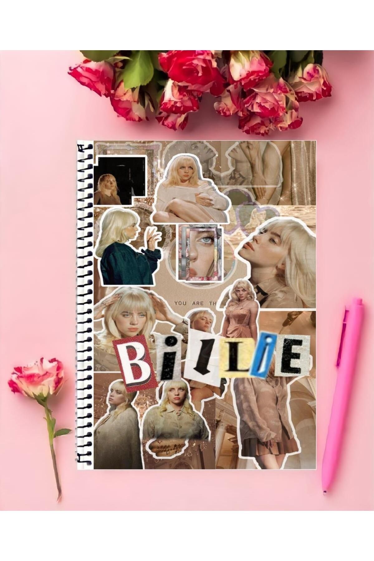 ROLLAS STORE-Billie Eilish Notebook 1 Piece Special Design A4 Size 21*29 cm Large Size Notebook with Wire 2