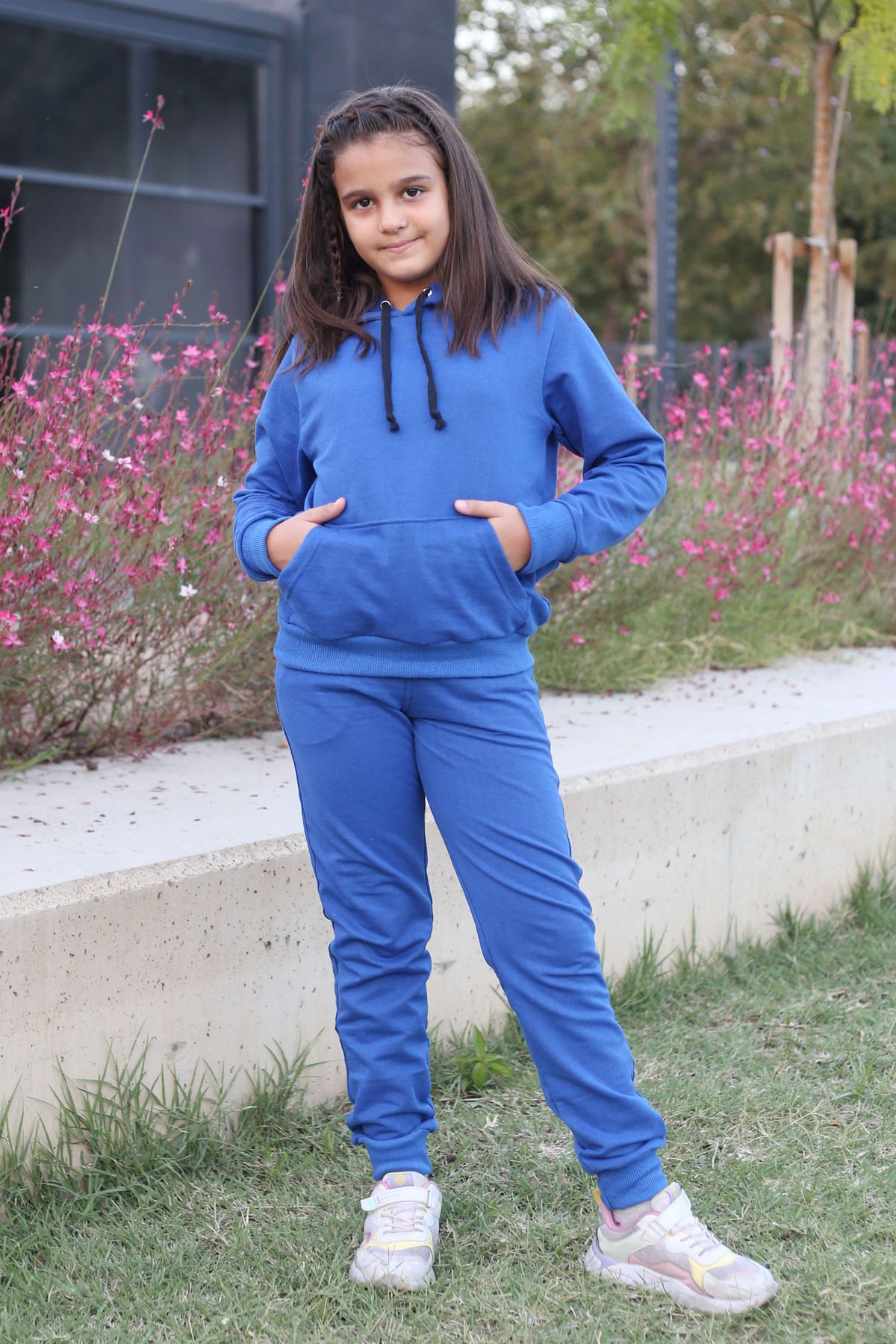 Girls blue tracksuit shop