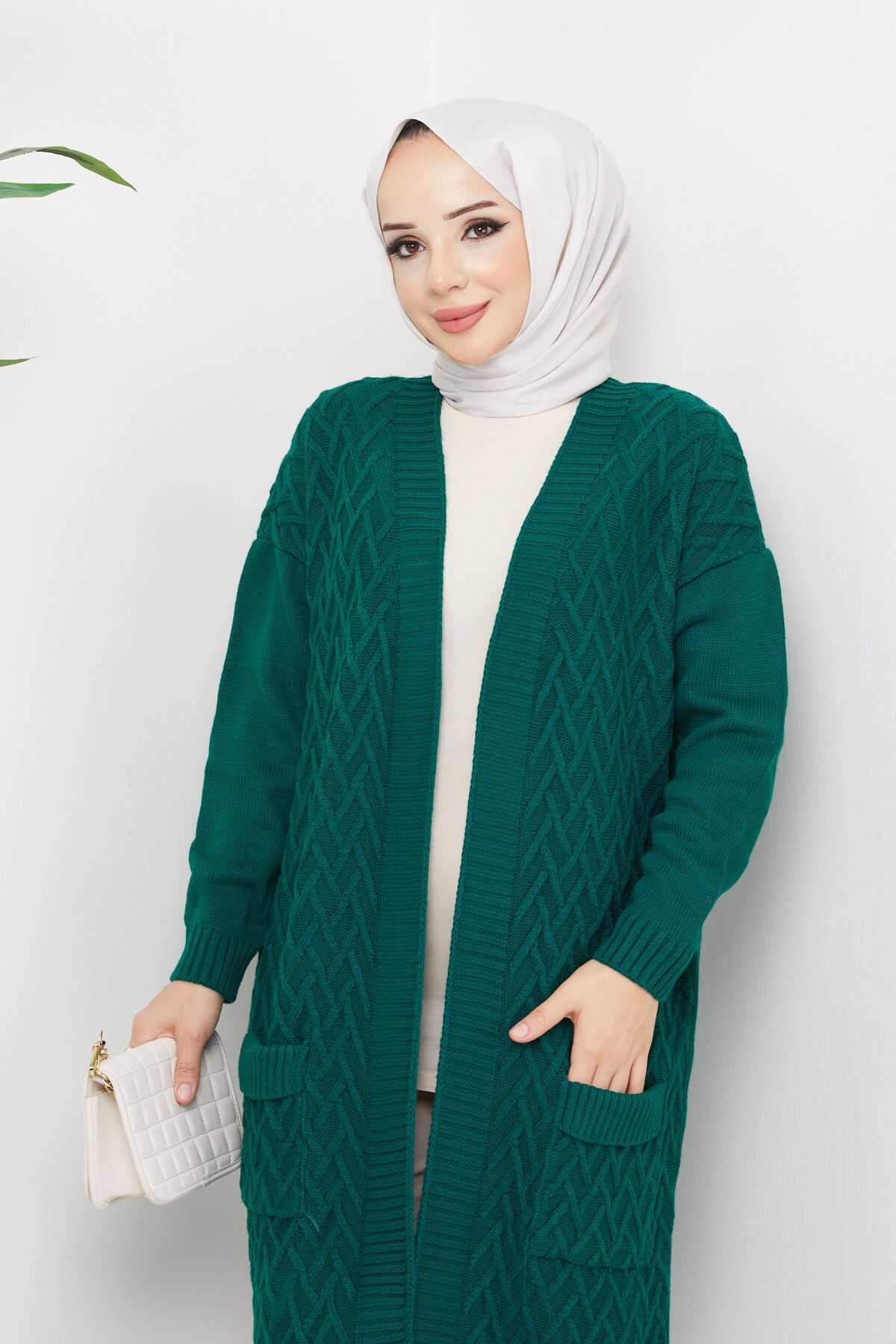 Emerald green sales cardigan sweater