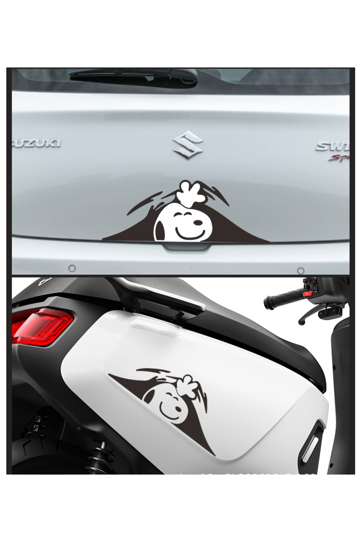 BENİMSER REKLAM Snoopy Car, Motorcycle, Helmet, Laptop, Glass, Wall Sticker  20x7,3 cm - Trendyol