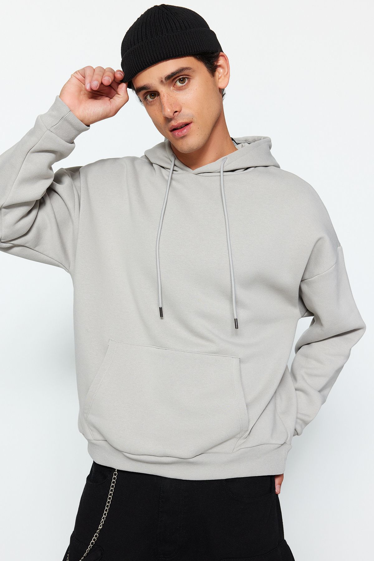 Oversized grey deals sweatshirt mens