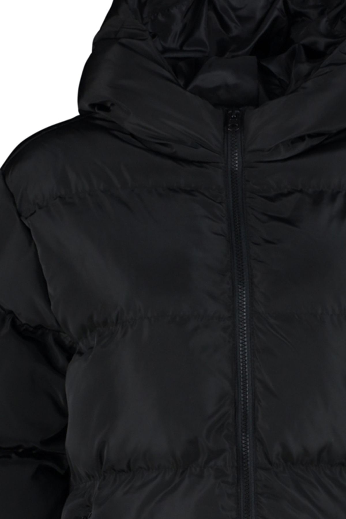 Trendyol Collection-Czarna wodoodporna kurtka puchowa z kapturem TWOAW24MO00238 7