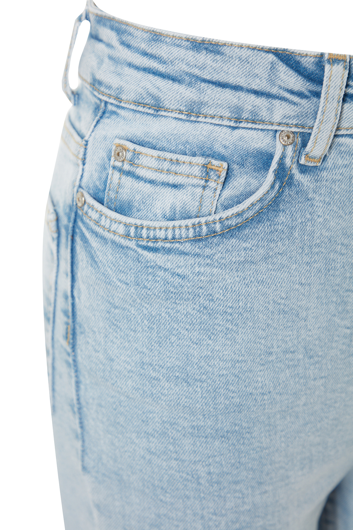 Trendyolmilla  Açık Mavi Yüksek Bel Orta Esnek Flare Jeans İspanyol Paça TWOAW24JE00083 - Görsel 9