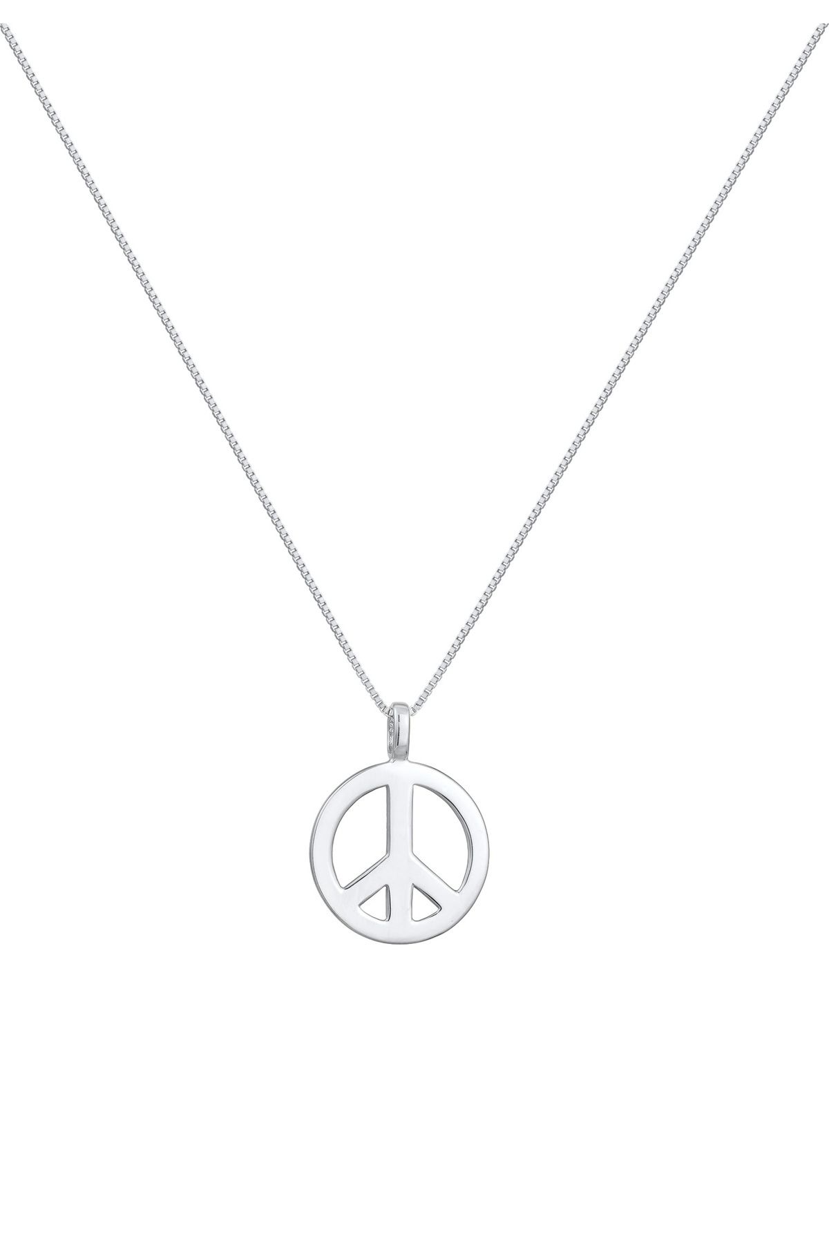 Massiv Herren Halskette Silber Peace Frieden - 925 KUZZOI Trendyol
