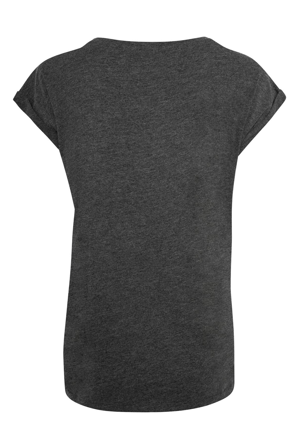 Merchcode Damen Ladies Never Give mit Up verlängerter Schulterpartie Trendyol - T-Shirt