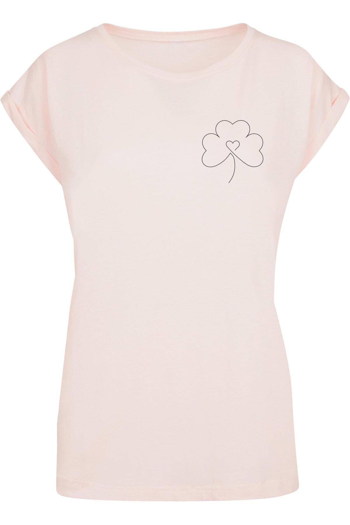 Merchcode Damen Ladies Spring - - Leaf Flower T-Shirt Clover Trendyol