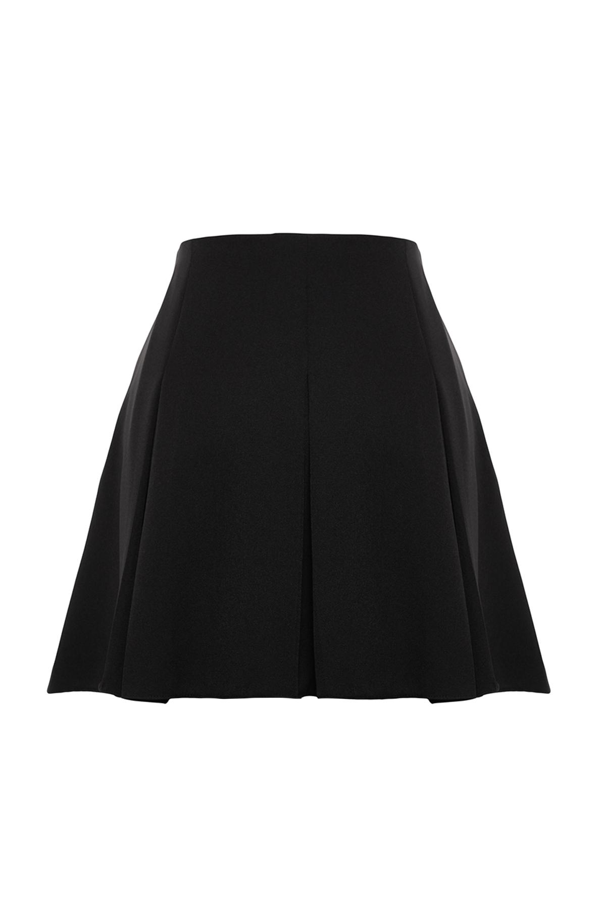 Trendyolmilla  Siyah Pileli Dokuma Şort Etek TWOAW24SR00006 - Görsel 11