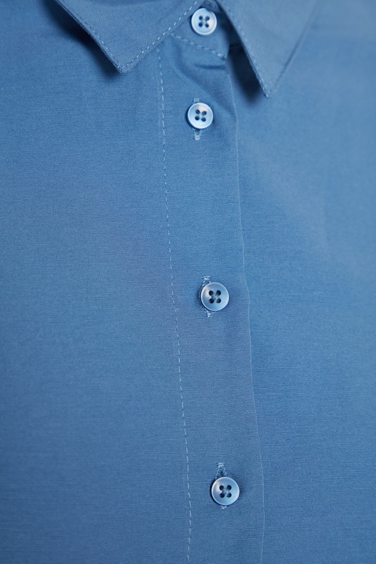 Trendyol Collection-Petrol Loose Fit Cotton Woven Shirt TWOAW20GO0107 8