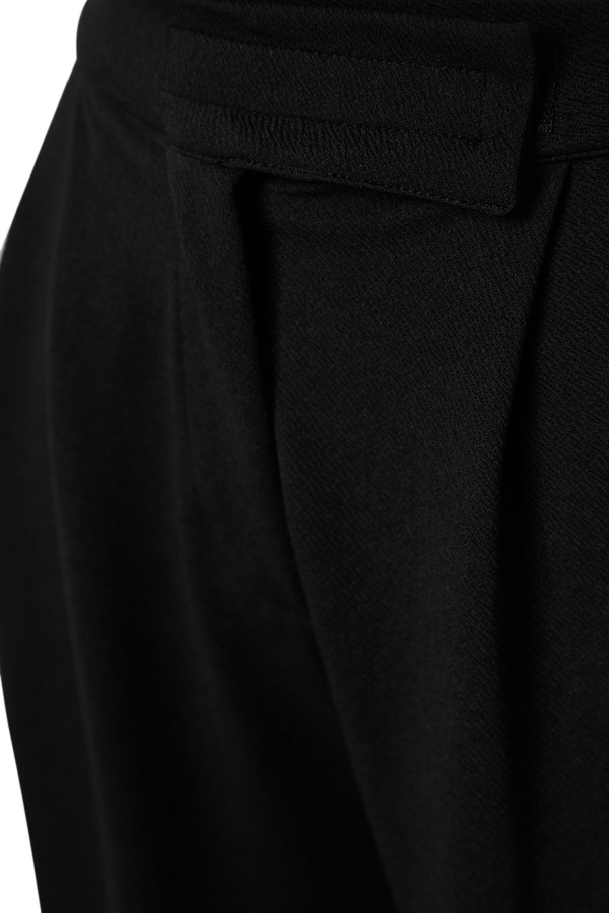 Trendyol Collection-Magas derekú tépőzáras redőzött széles szárú kötött nadrág - TWOAW24PL00177 8