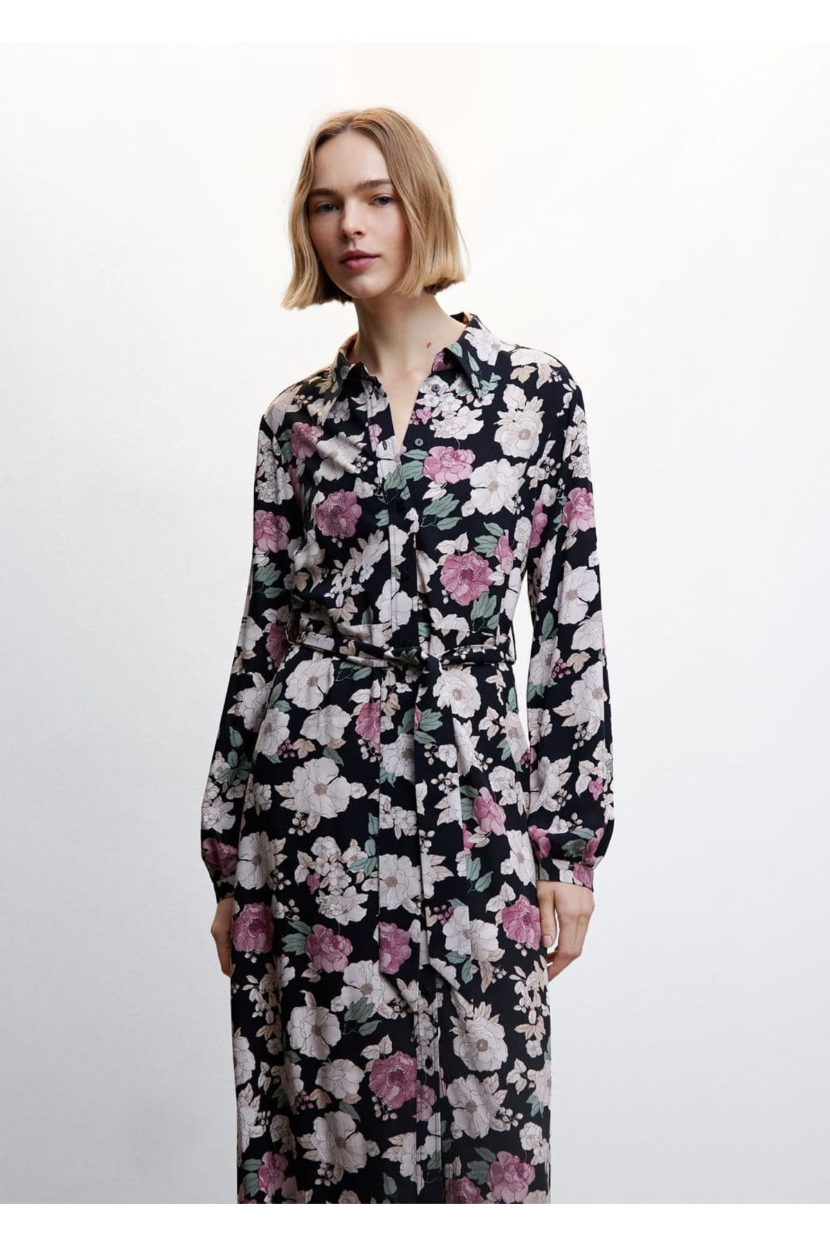 MANGO Woman Rochie Cămașă Cu Model Femeie - M