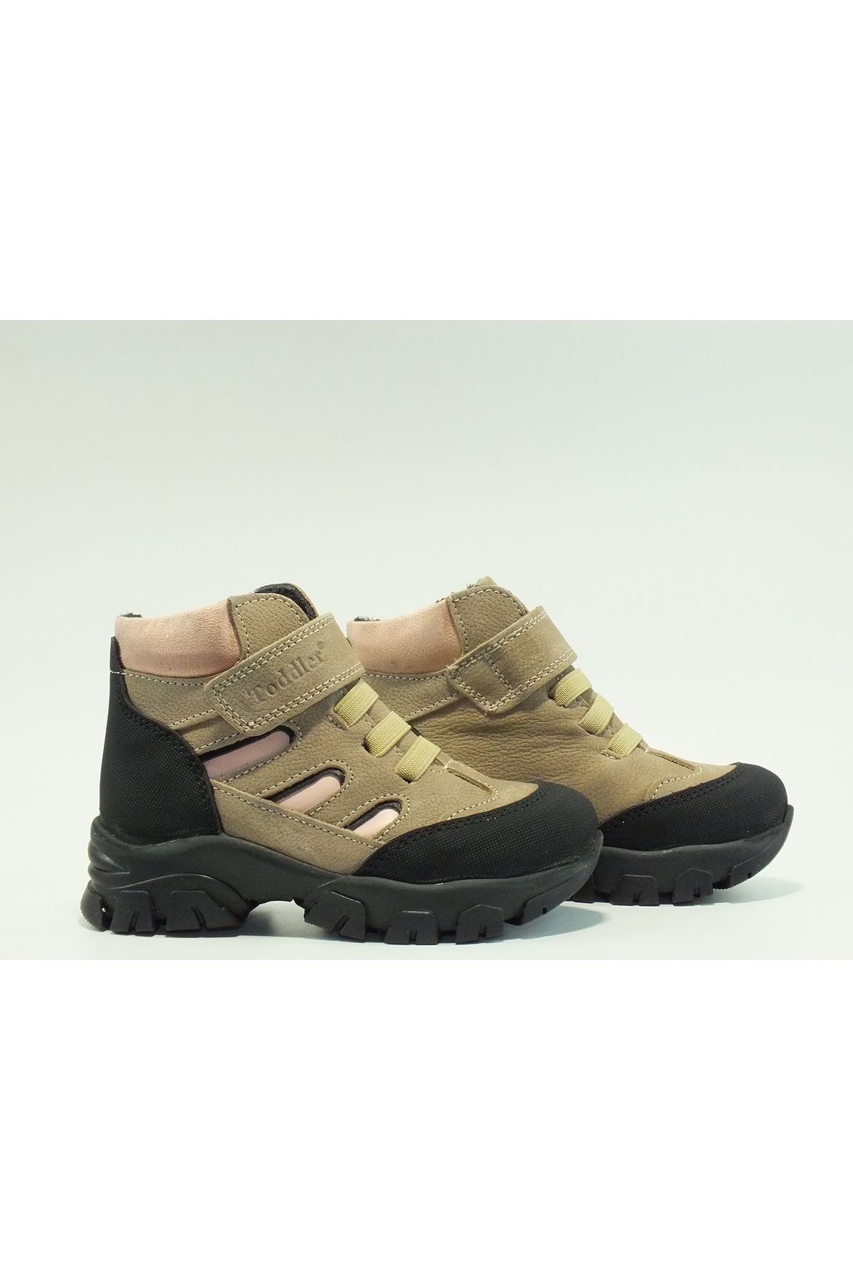 Toddler-Single Velcro Elastic Genuine Leather Boots 2