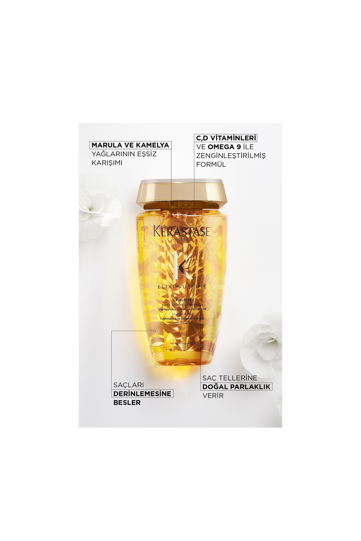 Kerastase-Elixir Ultime Le Bain-C-D 250ml - Refreshing Nourishing Shine Shampoo 2