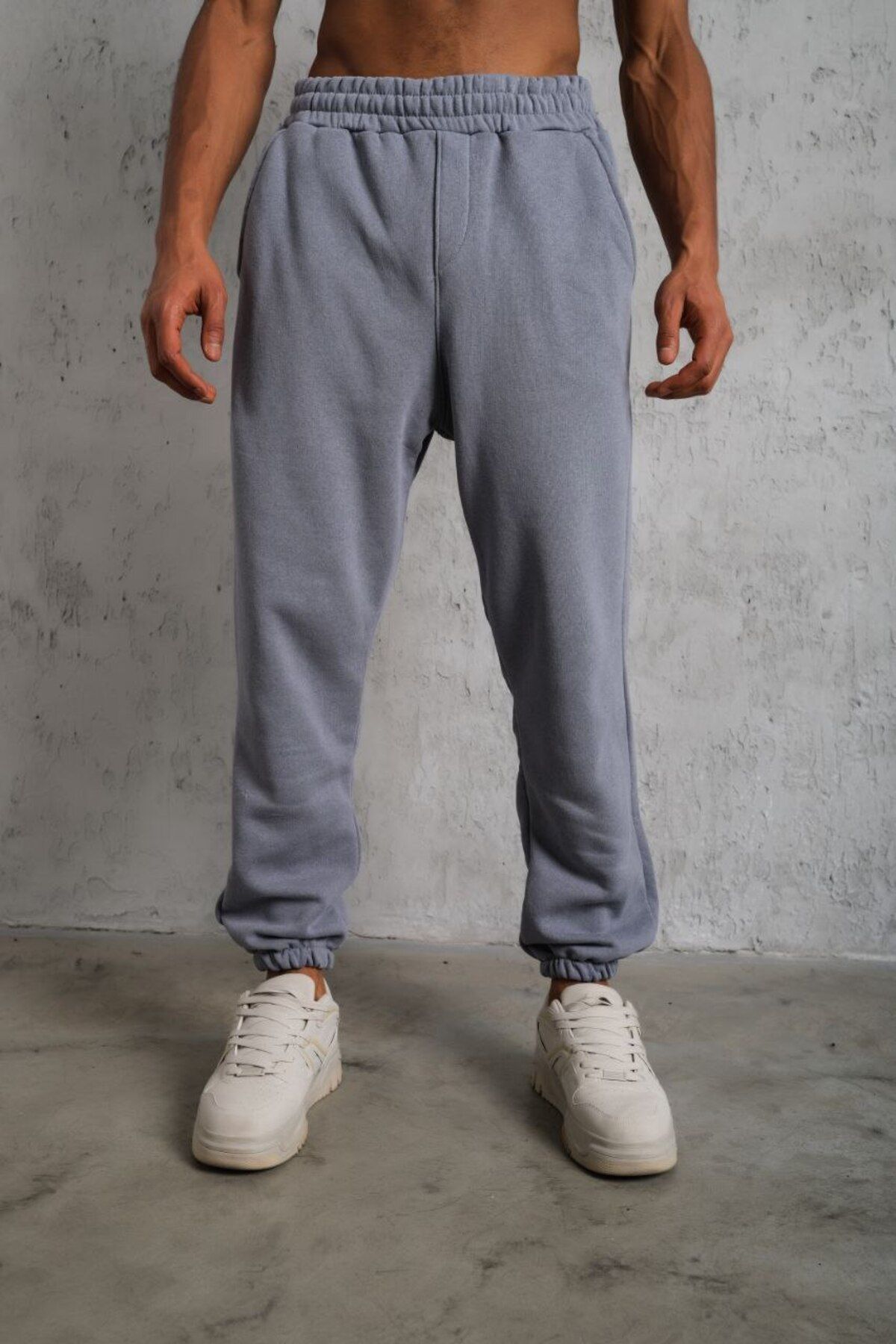 Gray sweatpants best sale with white strings