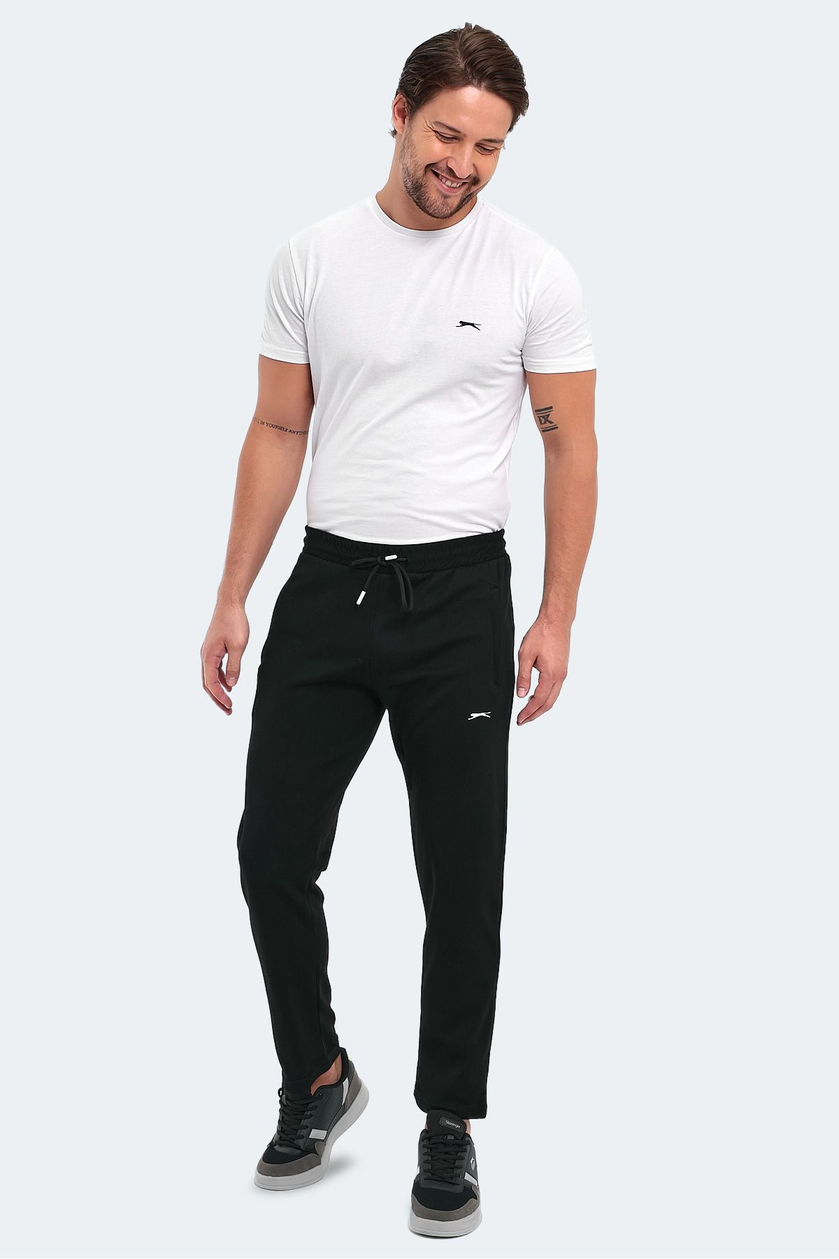 Slazenger-OMIROS بنطال رياضي للرجال باللون الأسود 7