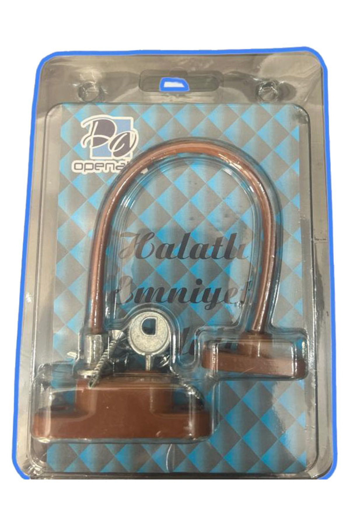 DASYAP-PVC PIMAPEN WITH KEY GLASS LOCK WITH STEEL ROPE STEPPER SAFETY LOCK WITH ROPE FIND-MAX BMX-3759 COFFEE 2