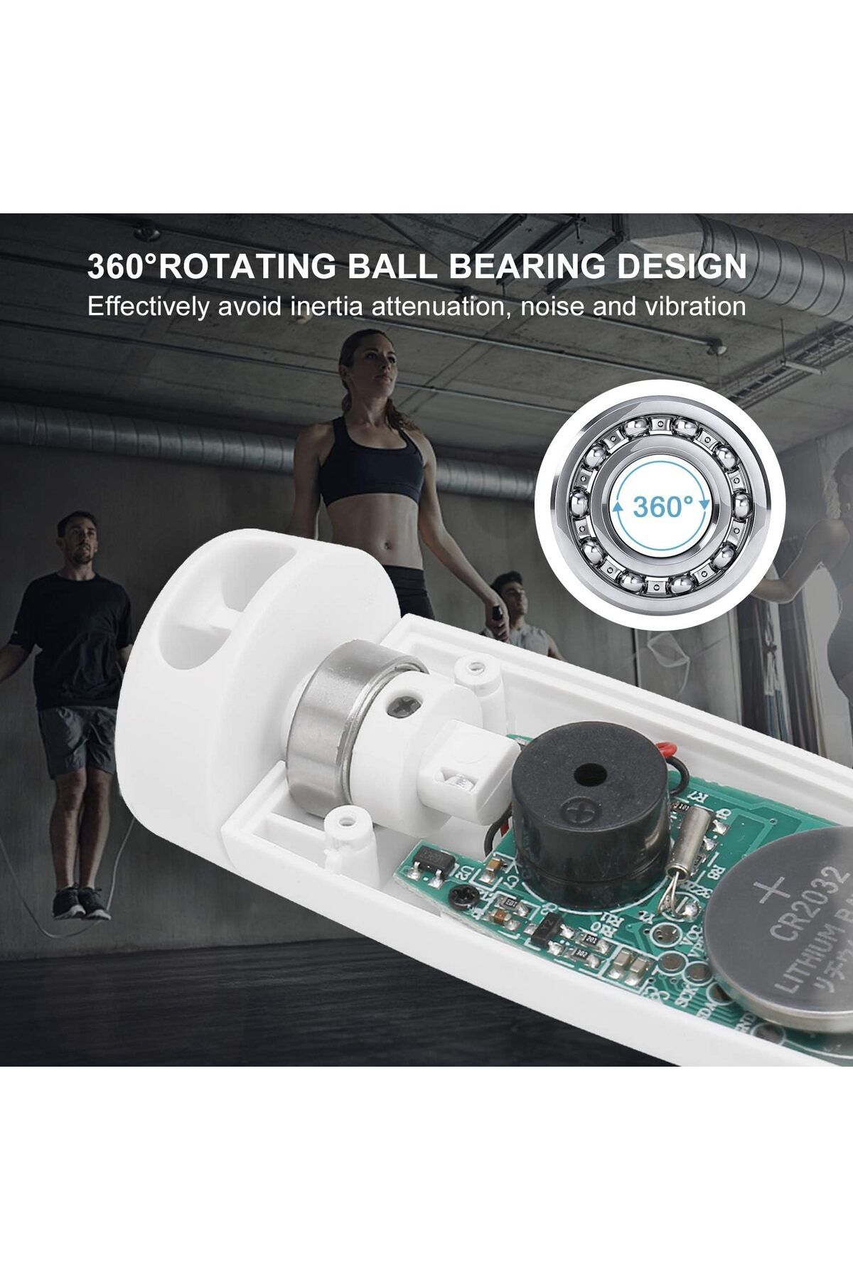 TOQIBO-Professional Digital Counter Jump Rope with Non-slip Handles and Adjustable Bearing 3