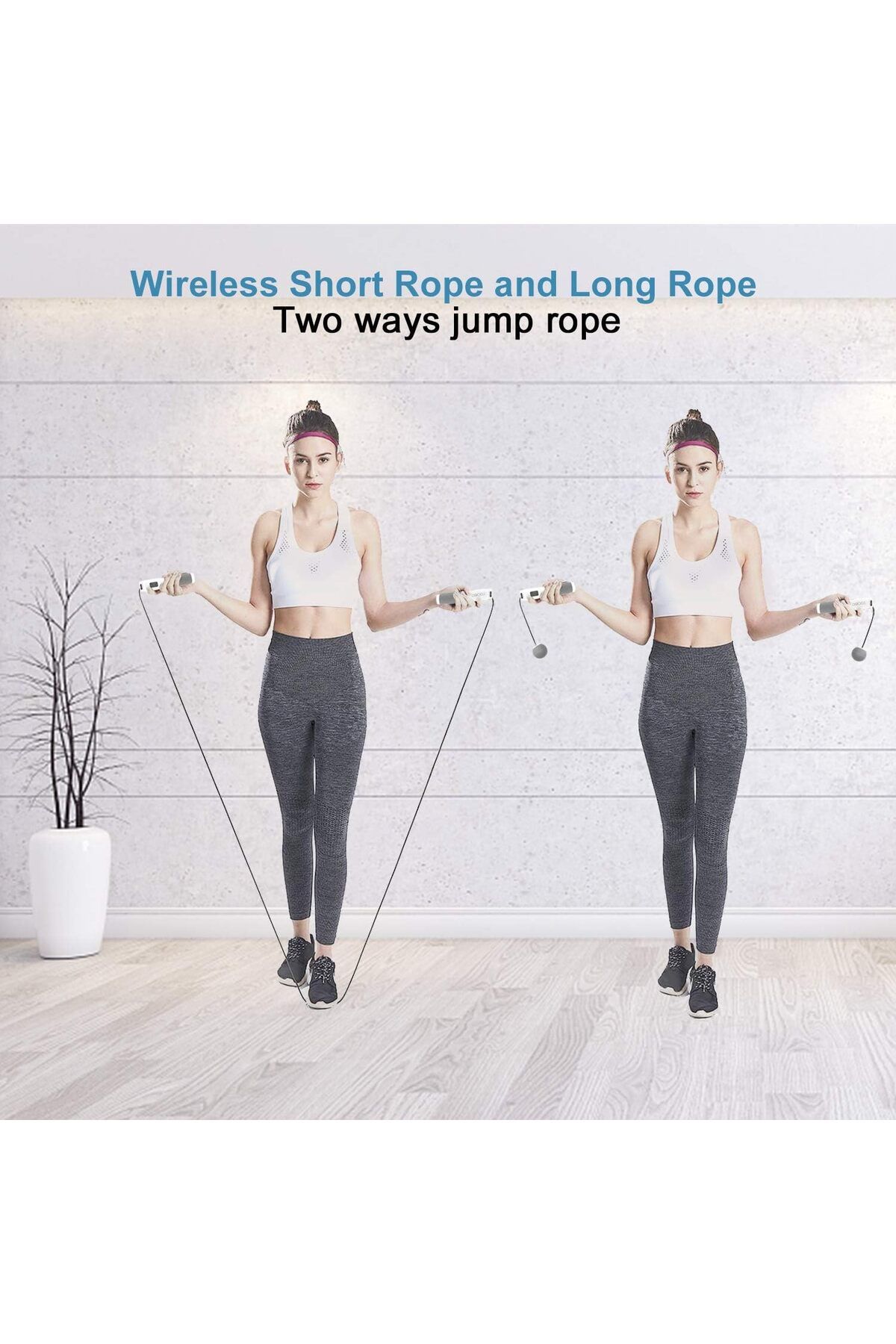 TOQIBO-Professional Digital Counter Jump Rope with Non-slip Handles and Adjustable Bearing 4