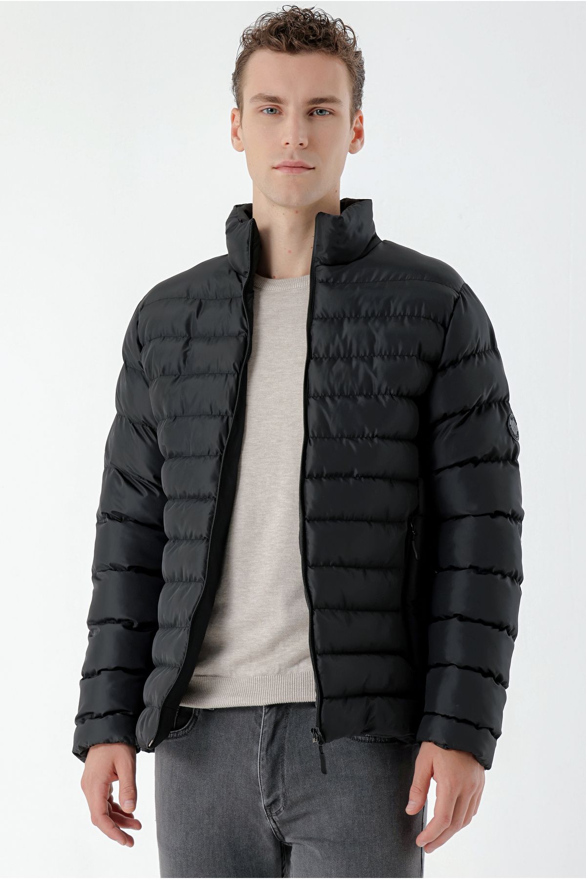 Mens short shop quilted jacket