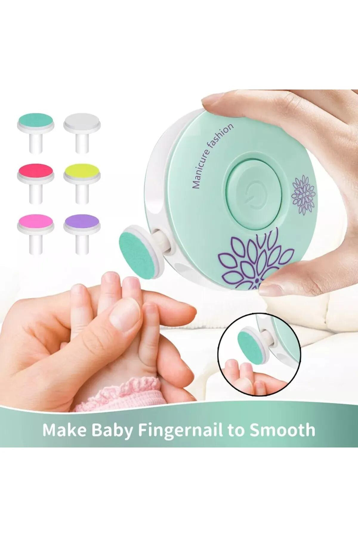 HODAF Yenidoğan Bebek/Çocuk ve Yetişkin Pilli Tırnak Törpüsü Tırnak Kesme Törpüleme Manikür Set 6 Başlıklı fotoğrafı 7 (önizleme)