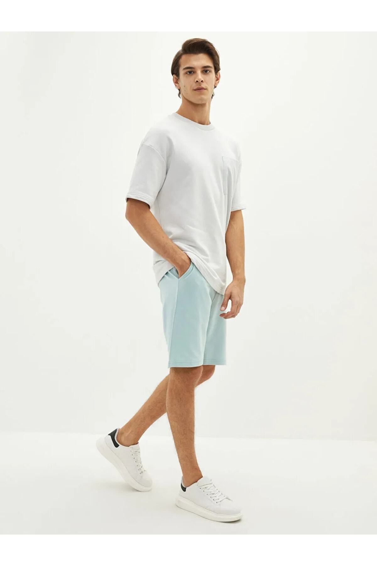 LC Waikiki-Basic Standard Pattern Knitted Men's Shorts 2