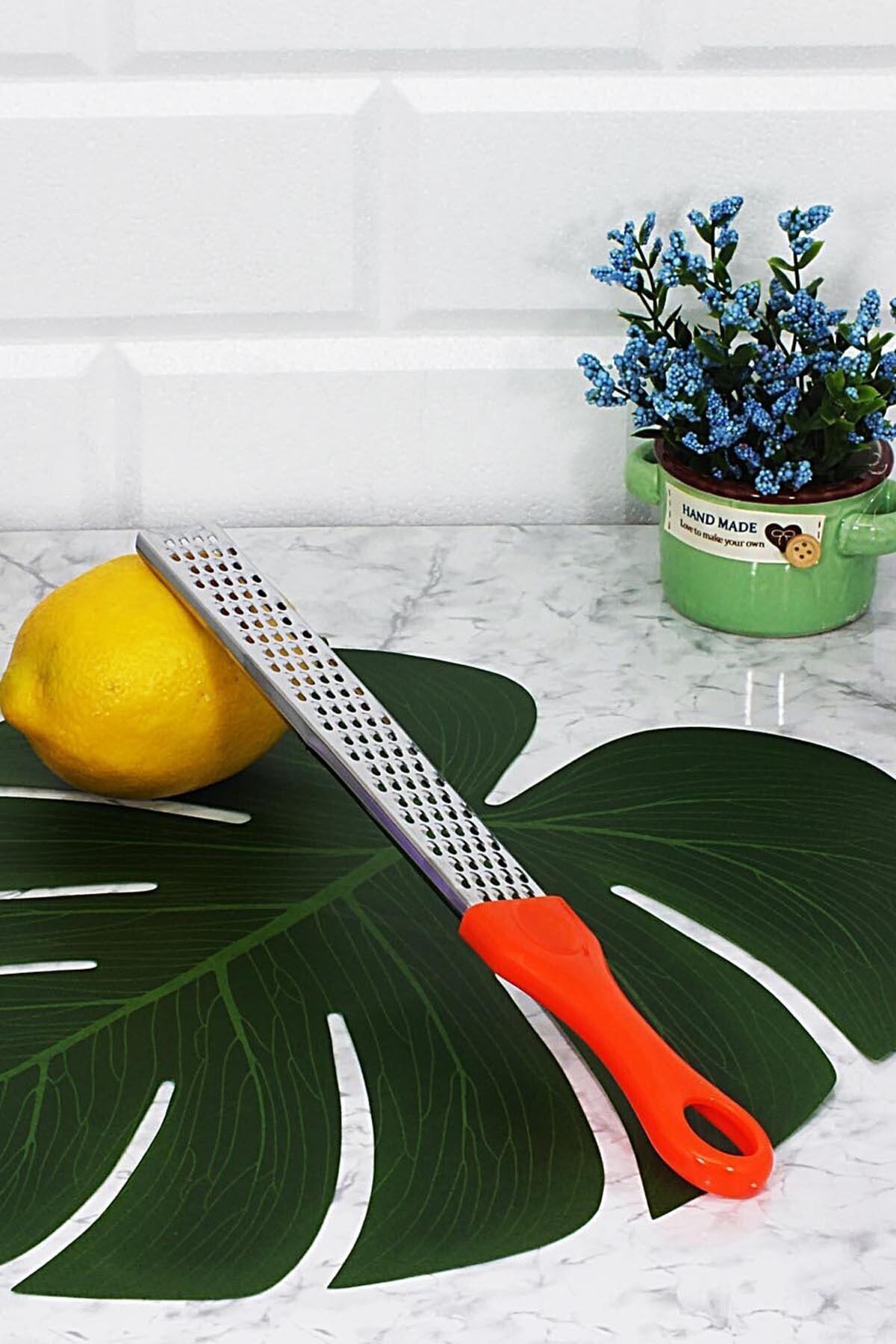 Vi Caro 27cm Renkli Saplı Limon Peynir Küçük Gıda Rendesi