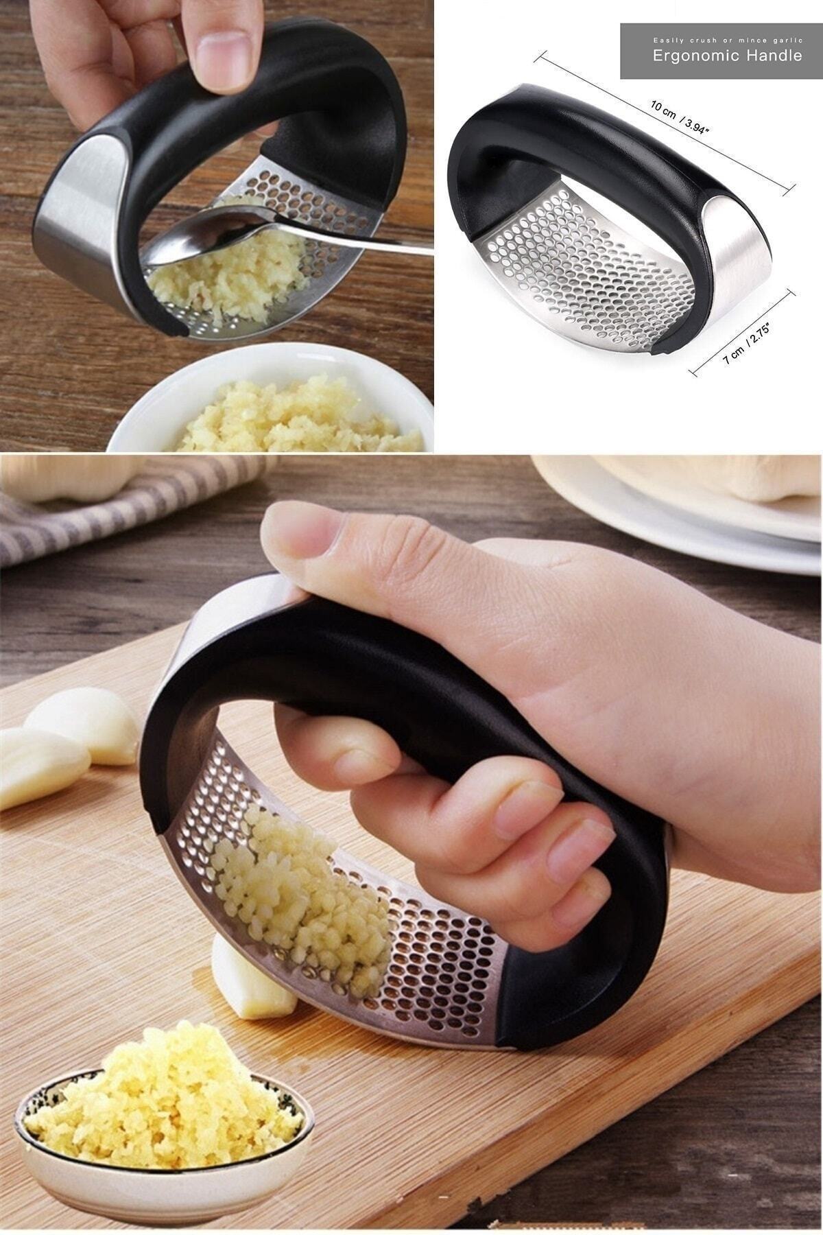 ORKAN Paslanmaz Çelik Pratik Sarımsak Ezici Sarımsak Ezme Aparatı