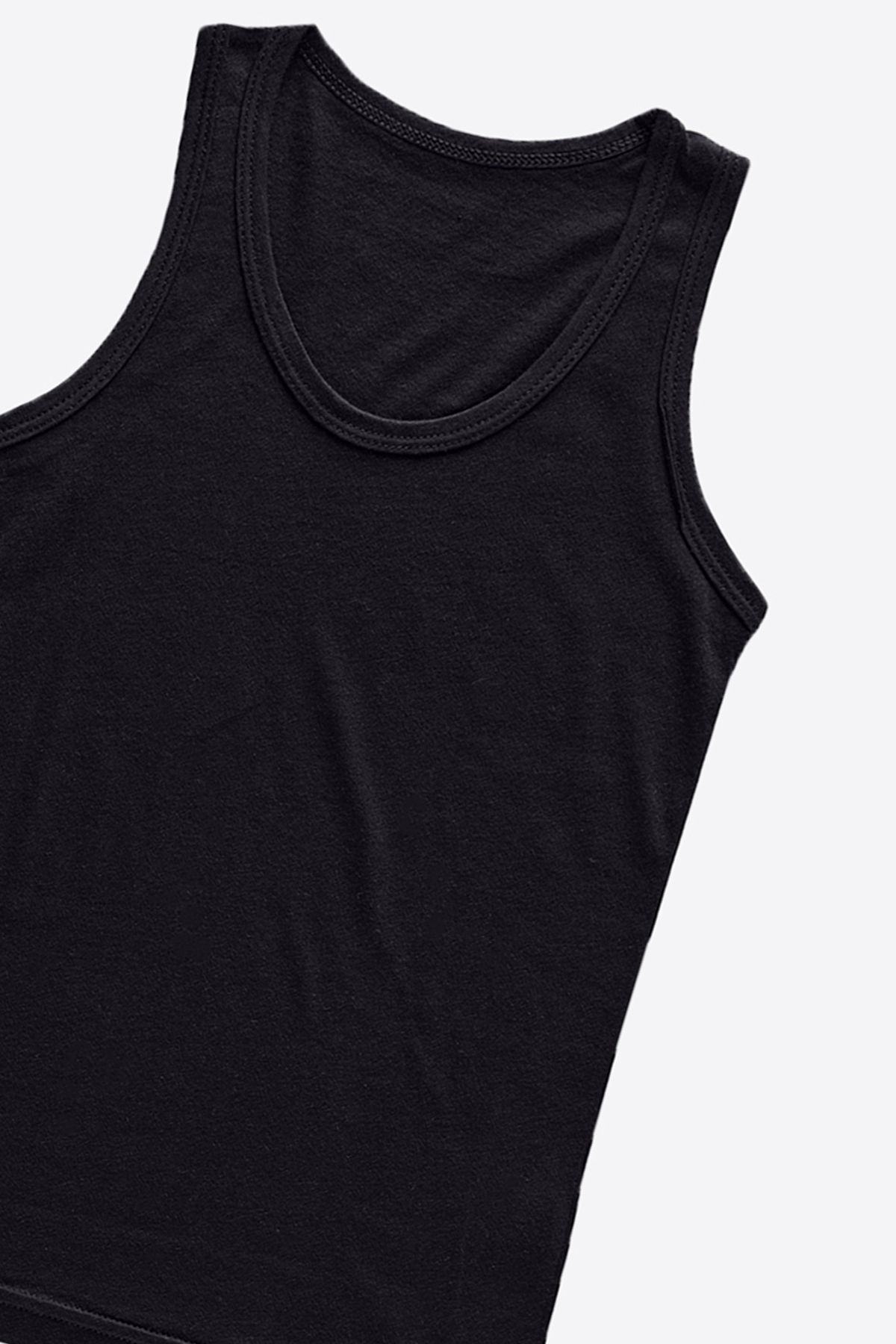 Malabadi-Boy's Black 3-Piece Thin Summer Undershirt 210 (2 - 4 - 6 YEARS) 3