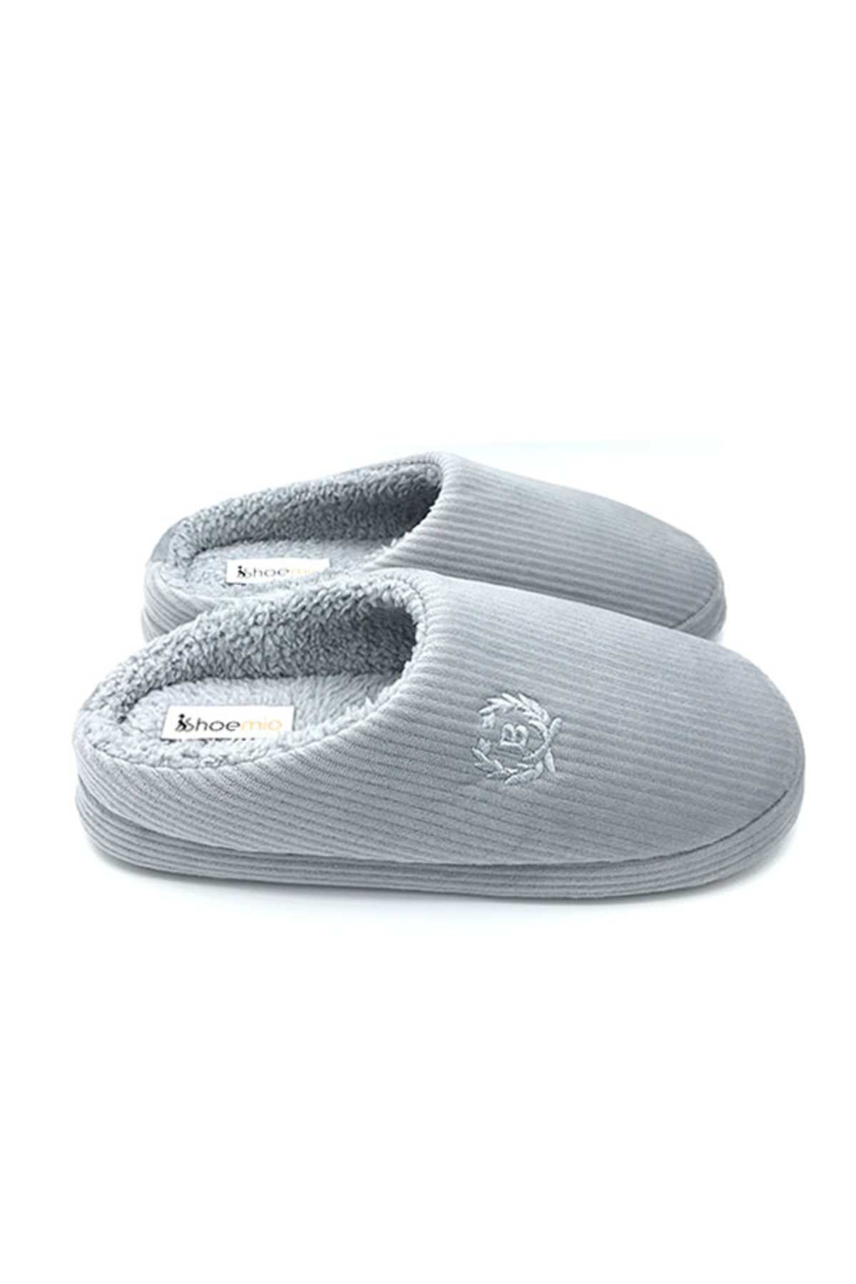 shoemio  Bogart Gri Erkek Ev Terliği - Görsel 2