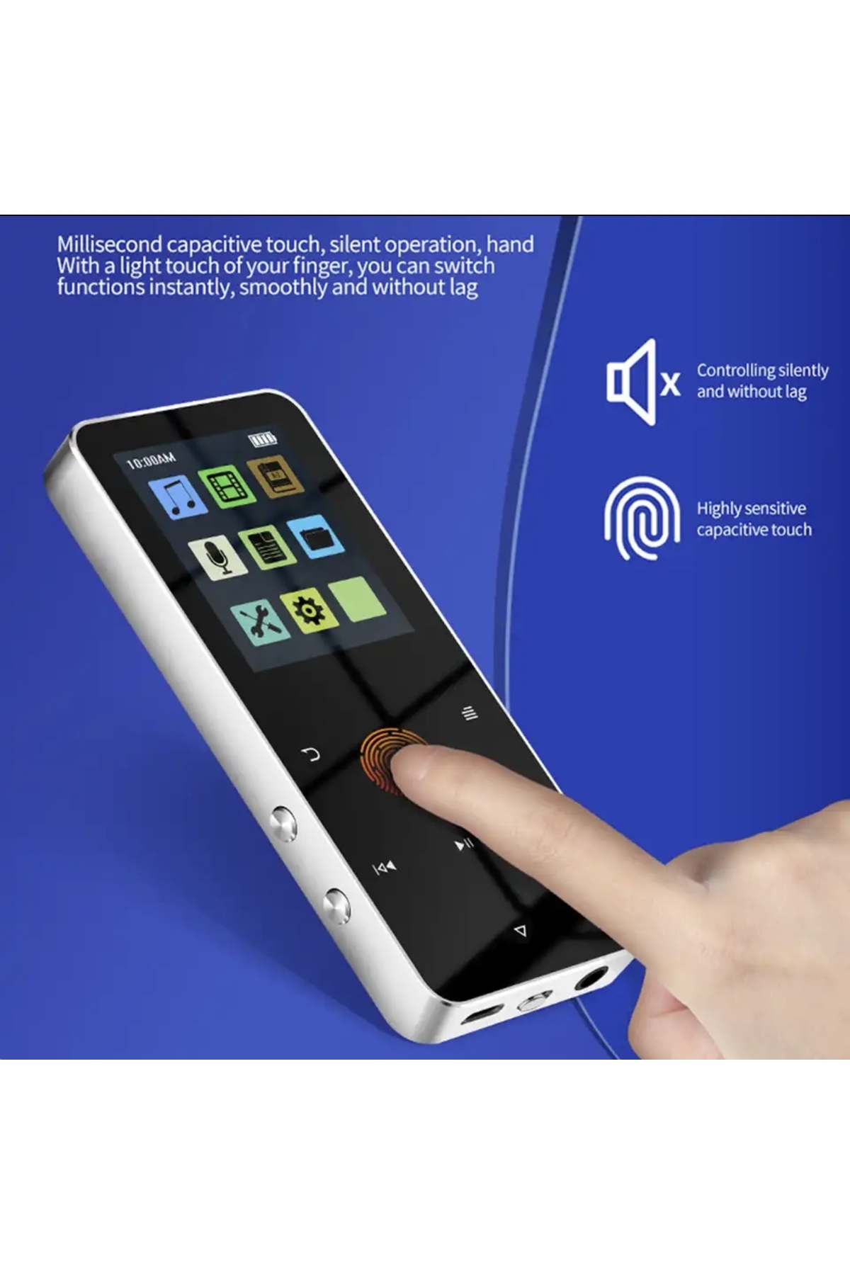 Dynego Mp3 Mp4 Çalar Dahili 8Gb Hafıza Kart Ses Kayıt/Hoparlör