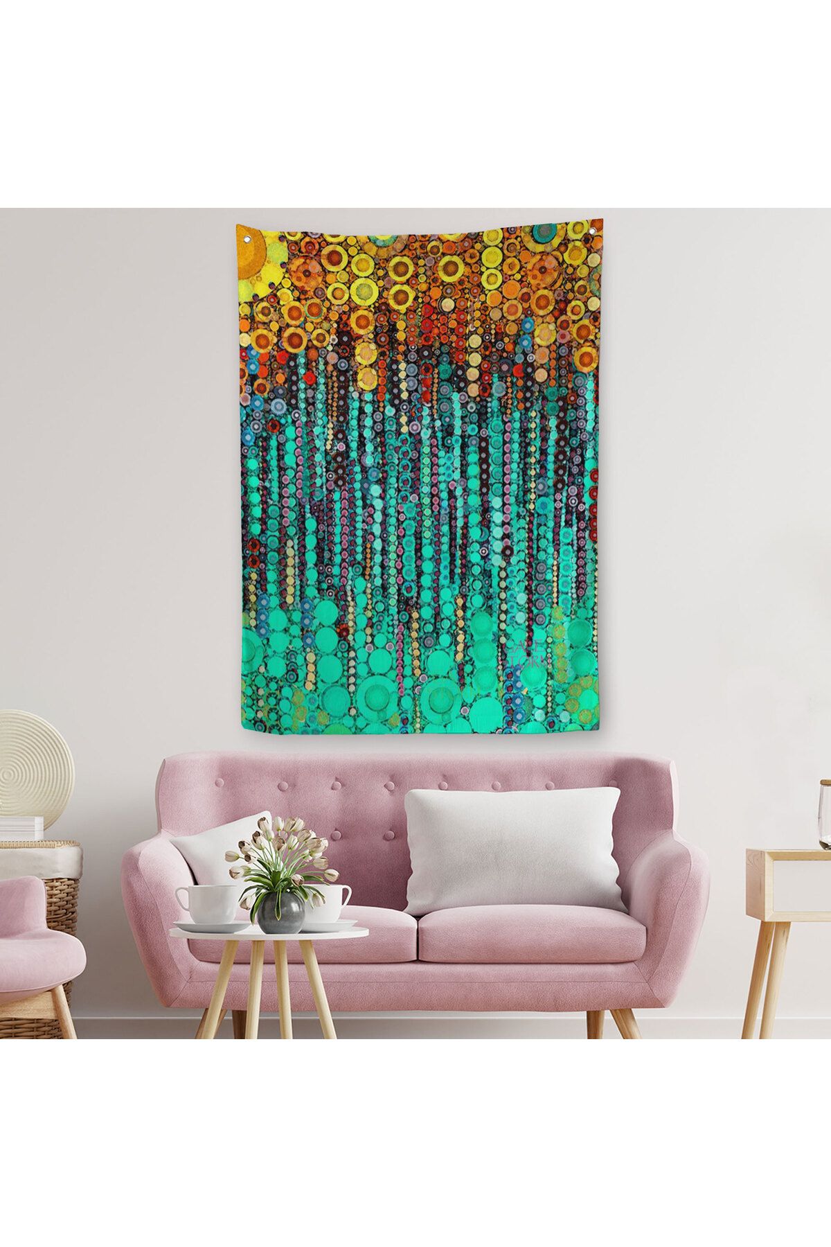 Harita Sepeti Copertă De Perete Colorată De Iedera - Covor-6101 - 65 x 40