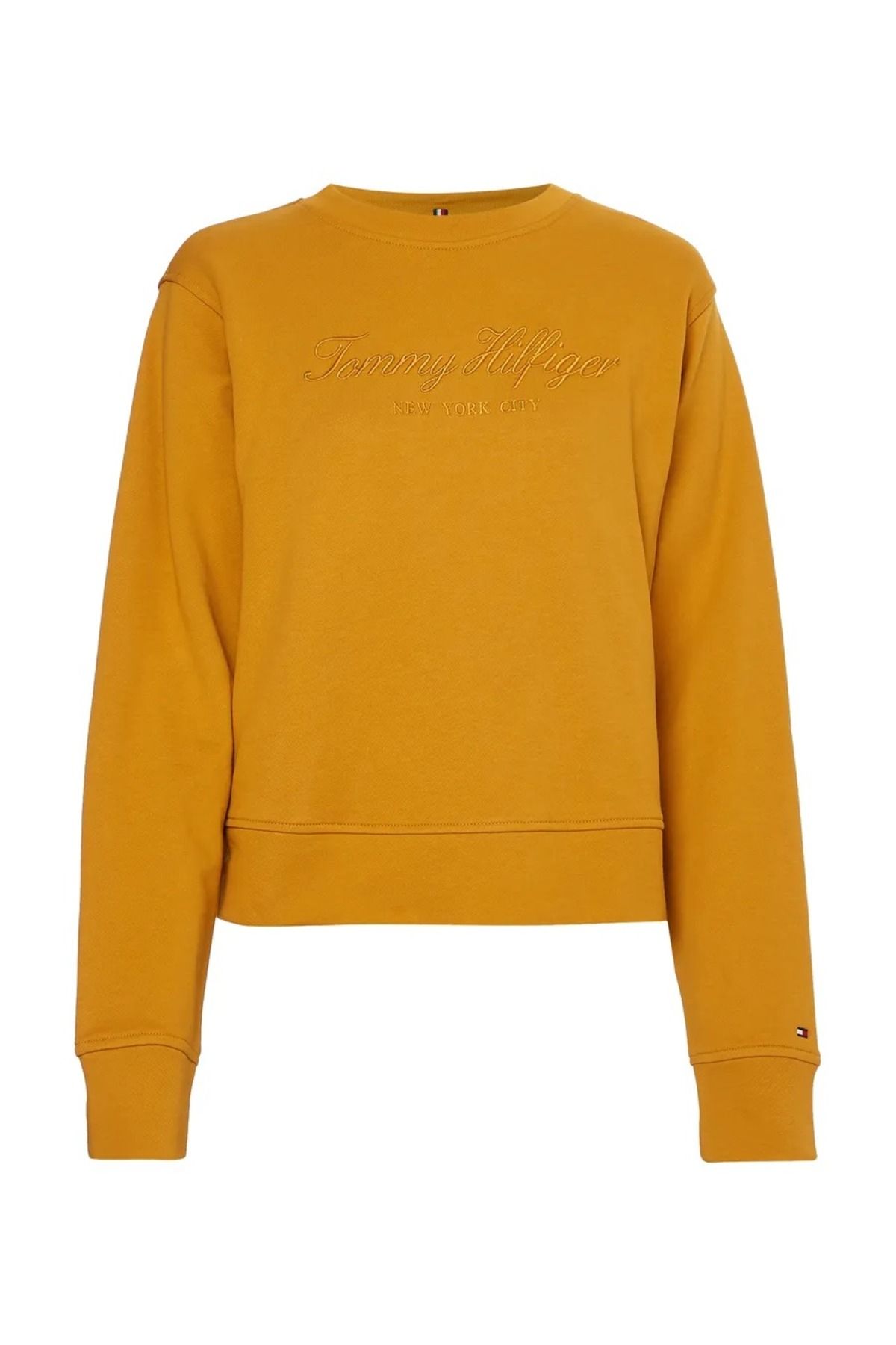 Mustard yellow tommy hilfiger shop sweatshirt
