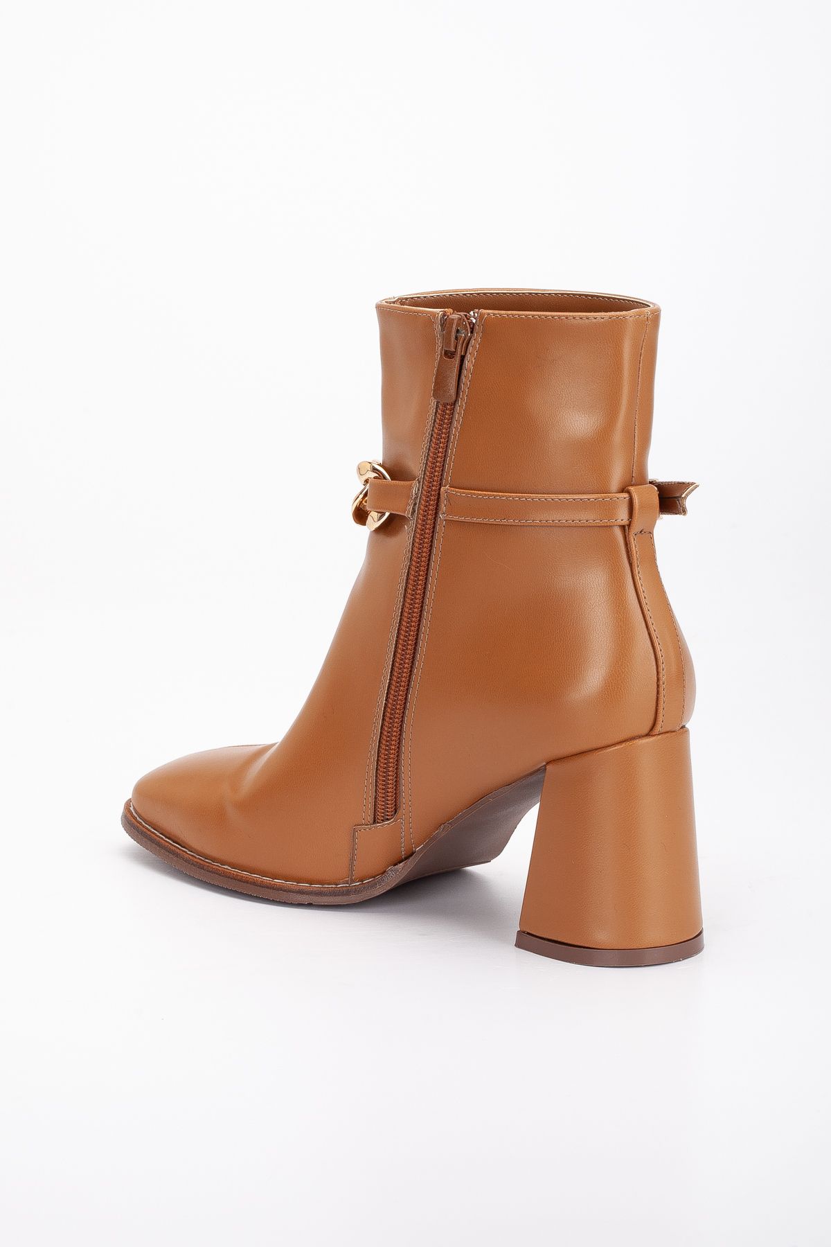 BOUIS Women s Honey Color Vegan Leather Non Slip Sole Chain Heeled
