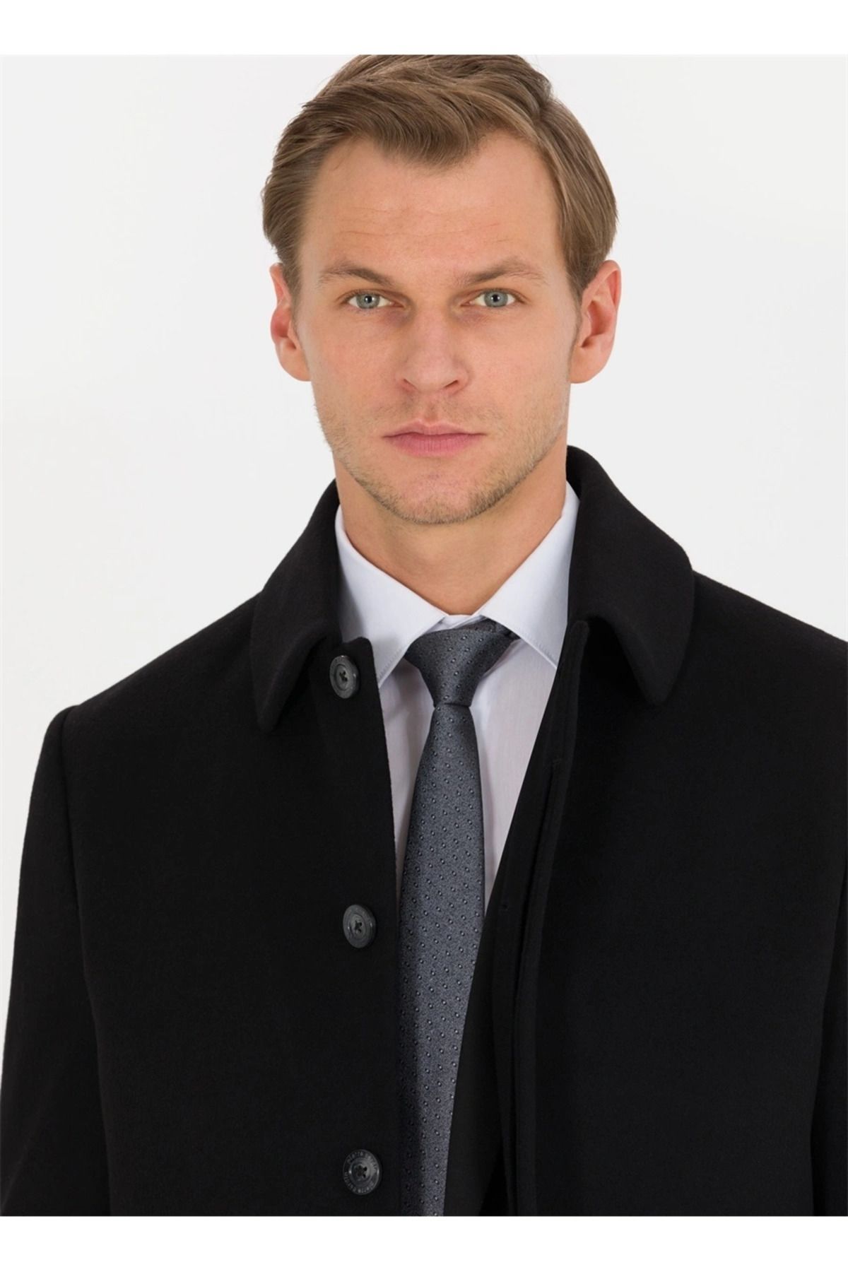 Pierre Cardin-PİERRE CARDİN CLASSIC WOOL BOWL NAVY BLUE COAT 2