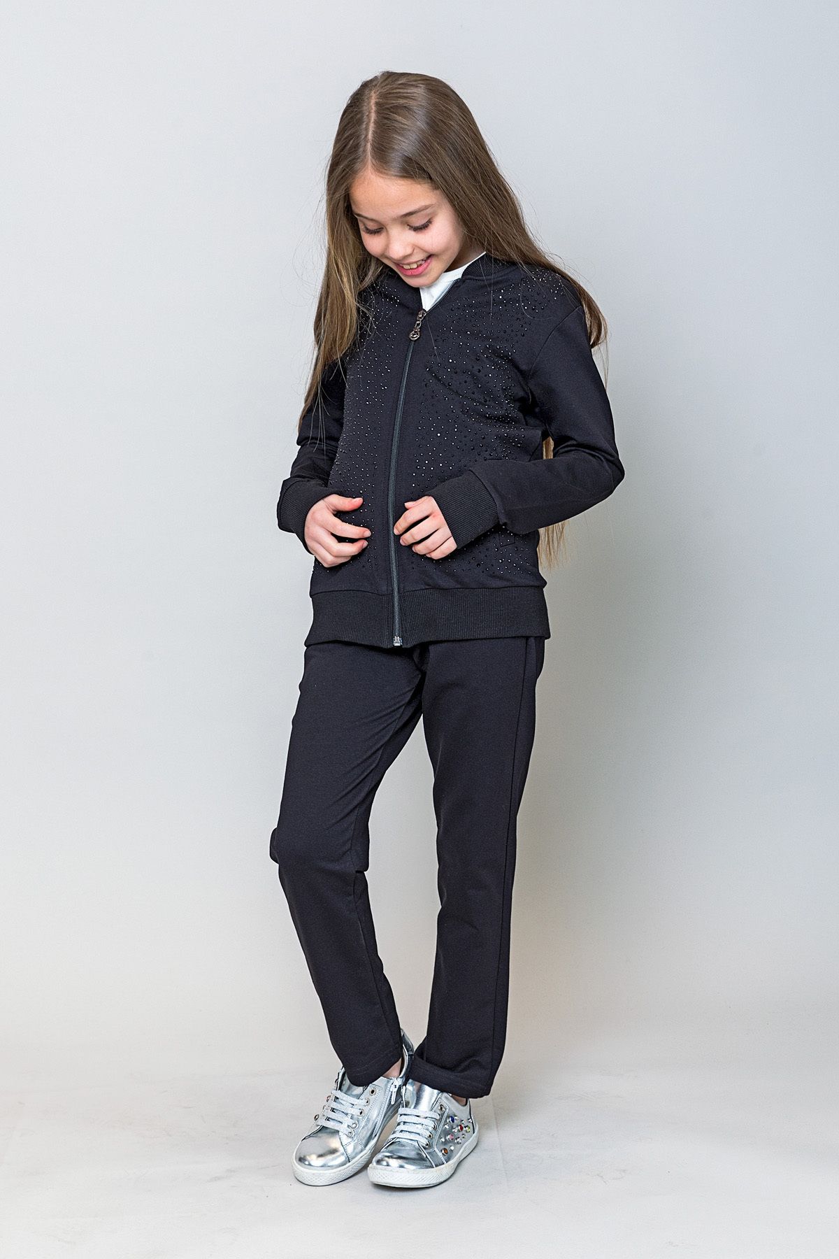 incity-Girl's Stone Detailed Stylish Tracksuit Set (2 pieces) 3