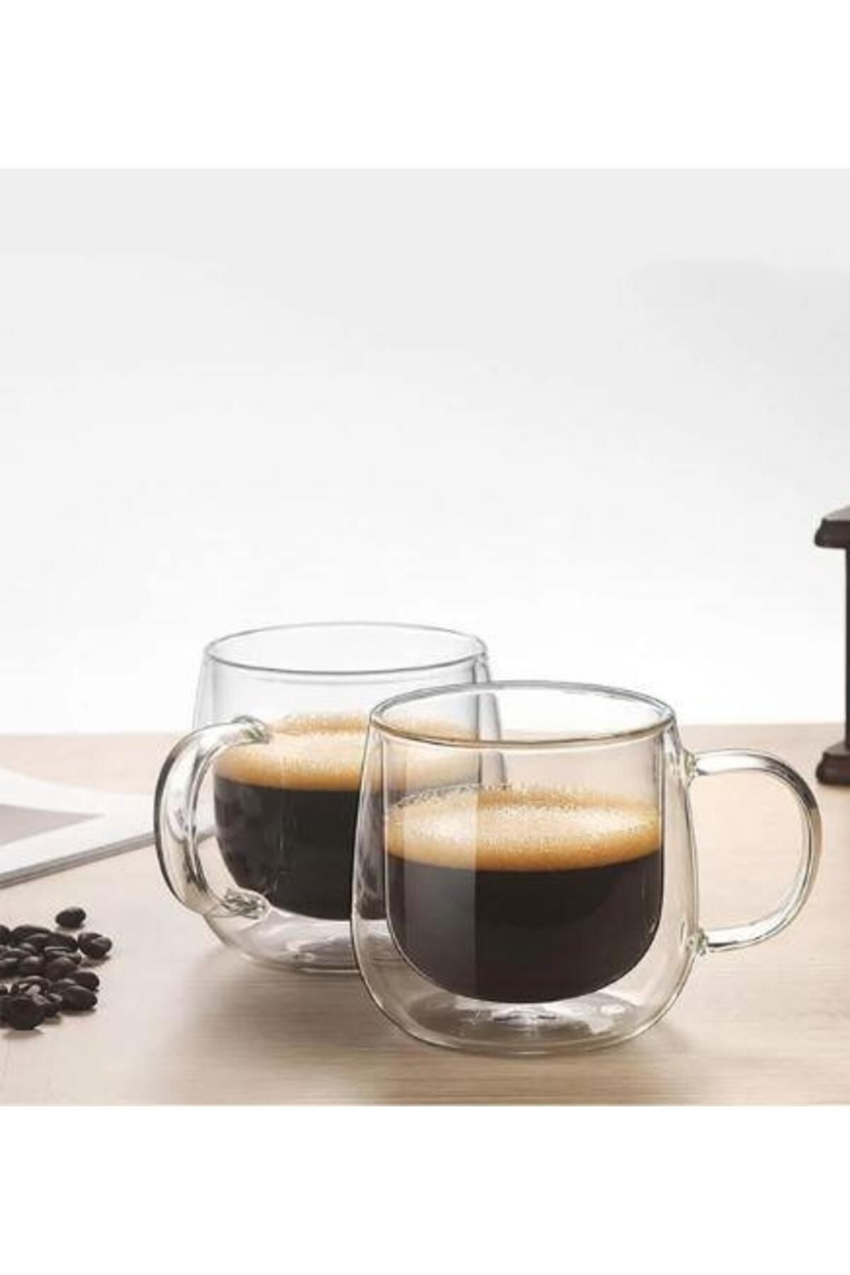 M EN Double Walled Cold Hot Insulated Glass Cup Mug 250 ml