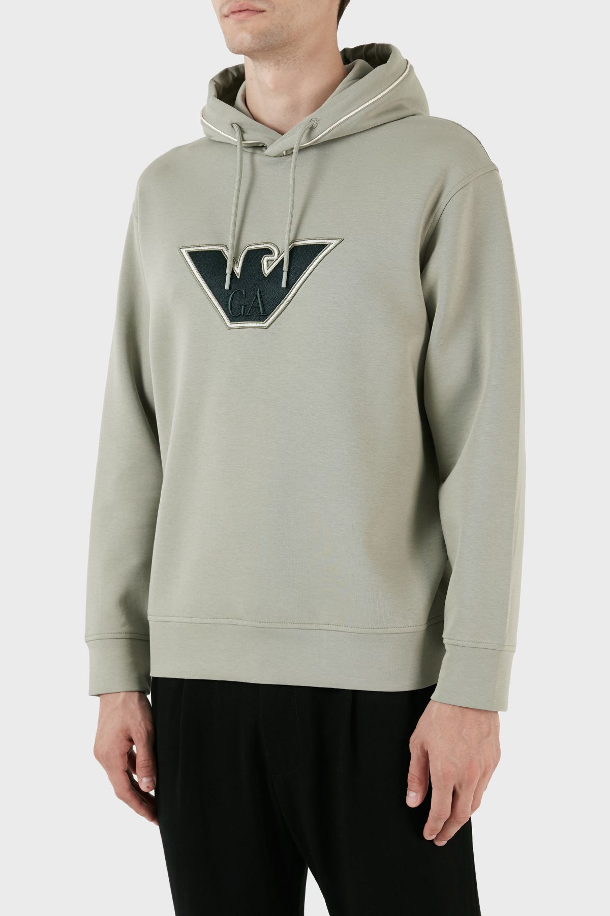 Green online armani hoodie