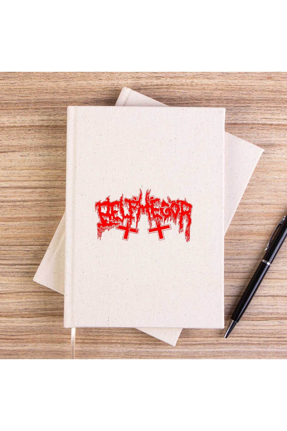 modacreatezepplin-Belphegor Logo Unlined Canvas Notebook 1