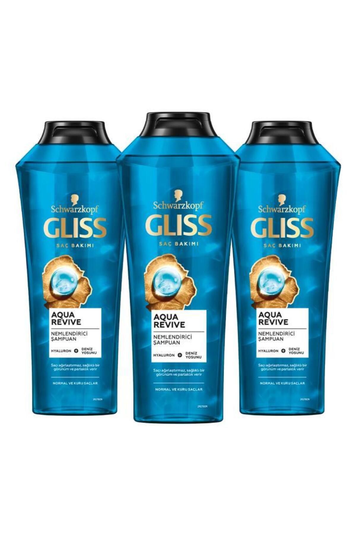 Gliss Aqua Revive Hyaluron ve Deniz Yosunu içeren Nemlendirici Şampuan 500  ml x 3 Adet Fiyatı, Yorumları - Trendyol