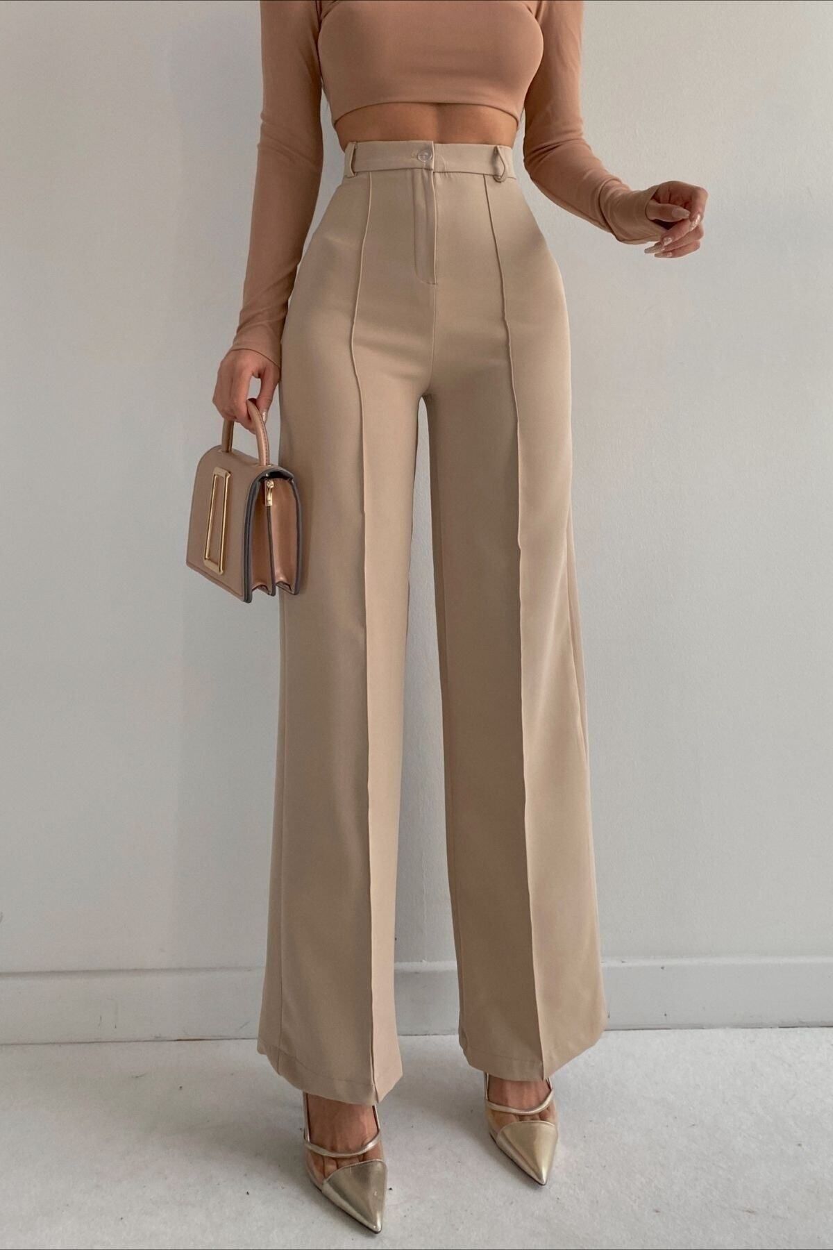 Victoria High Waisted Dress Pants - Taupe  Fashionable work outfit, Work outfits  women, Professional outfits