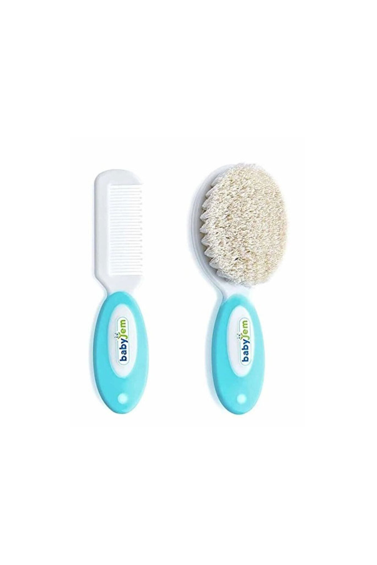 Babyjem 2'li Bebek Bakım Seti - Fırça Tarak + Tırnak Makası - Mavi fotoğrafı 2 (önizleme)