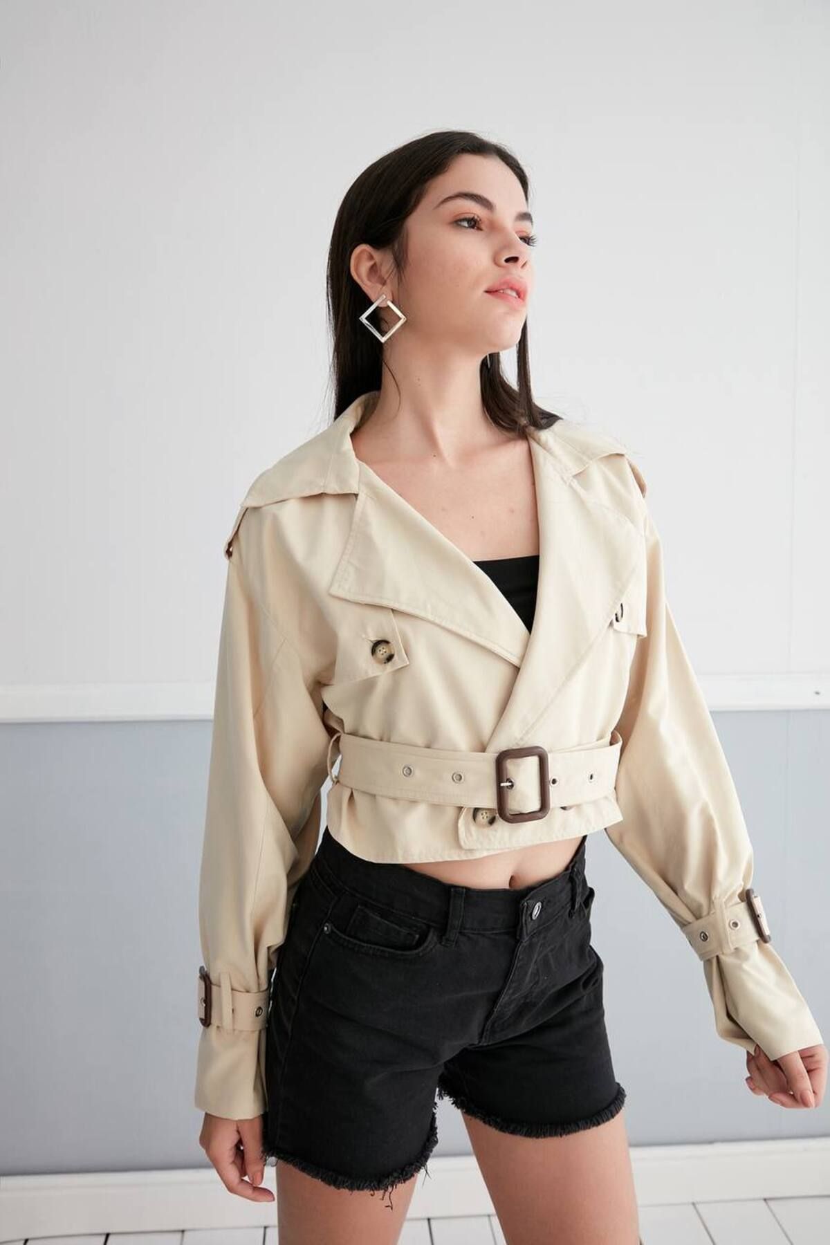 Short cheap trench jacket